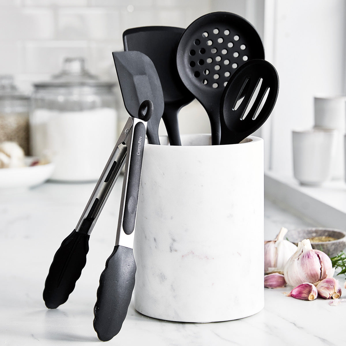 5-Piece Silicone Cooking Utensil Set - Heat Resistant & Non-Scratch Kitchen Tools for Baking, Stirring & Flipping (Black) - Perfect for Nonstick Cookware & Everyday Cooking