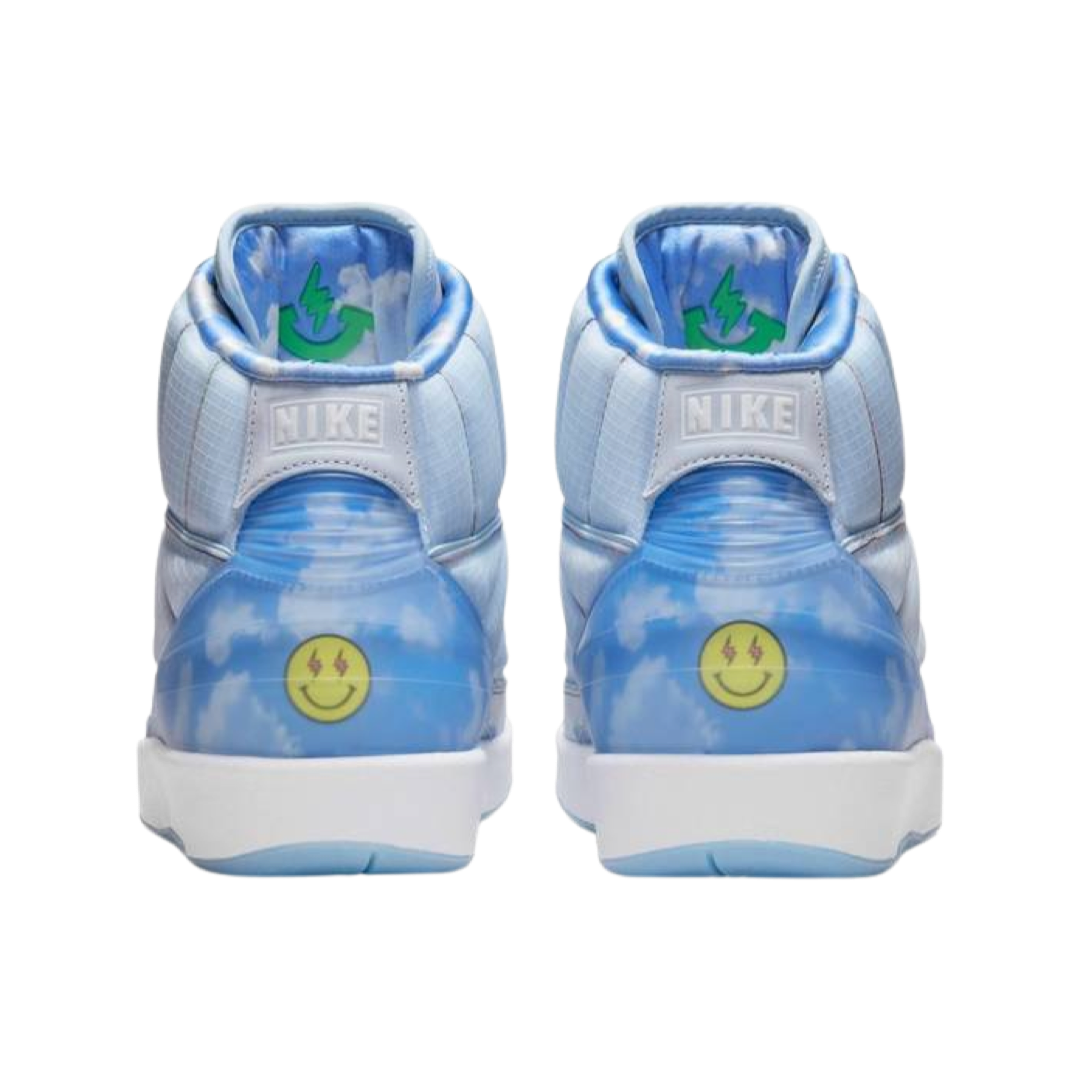 Air Jordan 2 Retro SP J Balvin Sneakers - Celestine Blue & White Multi-Color Basketball Shoes for Men | Streetwear Fashion & Casual Wear
