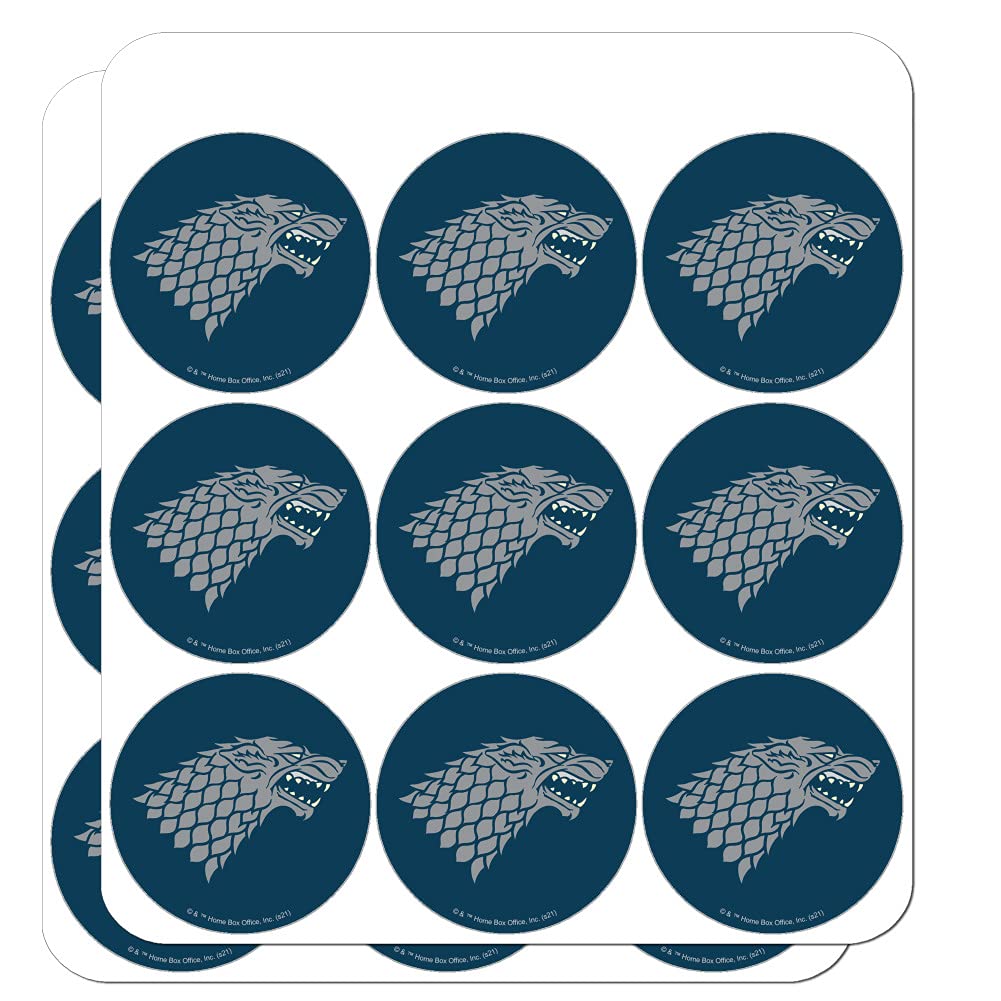 Game of Thrones Stark Sigil 1 Inch Planner Stickers - Clear Scrapbooking Decals for Journals, Calendars, DIY Crafts & Bullet Journaling - Perfect for GOT Fans & Stationery Lovers