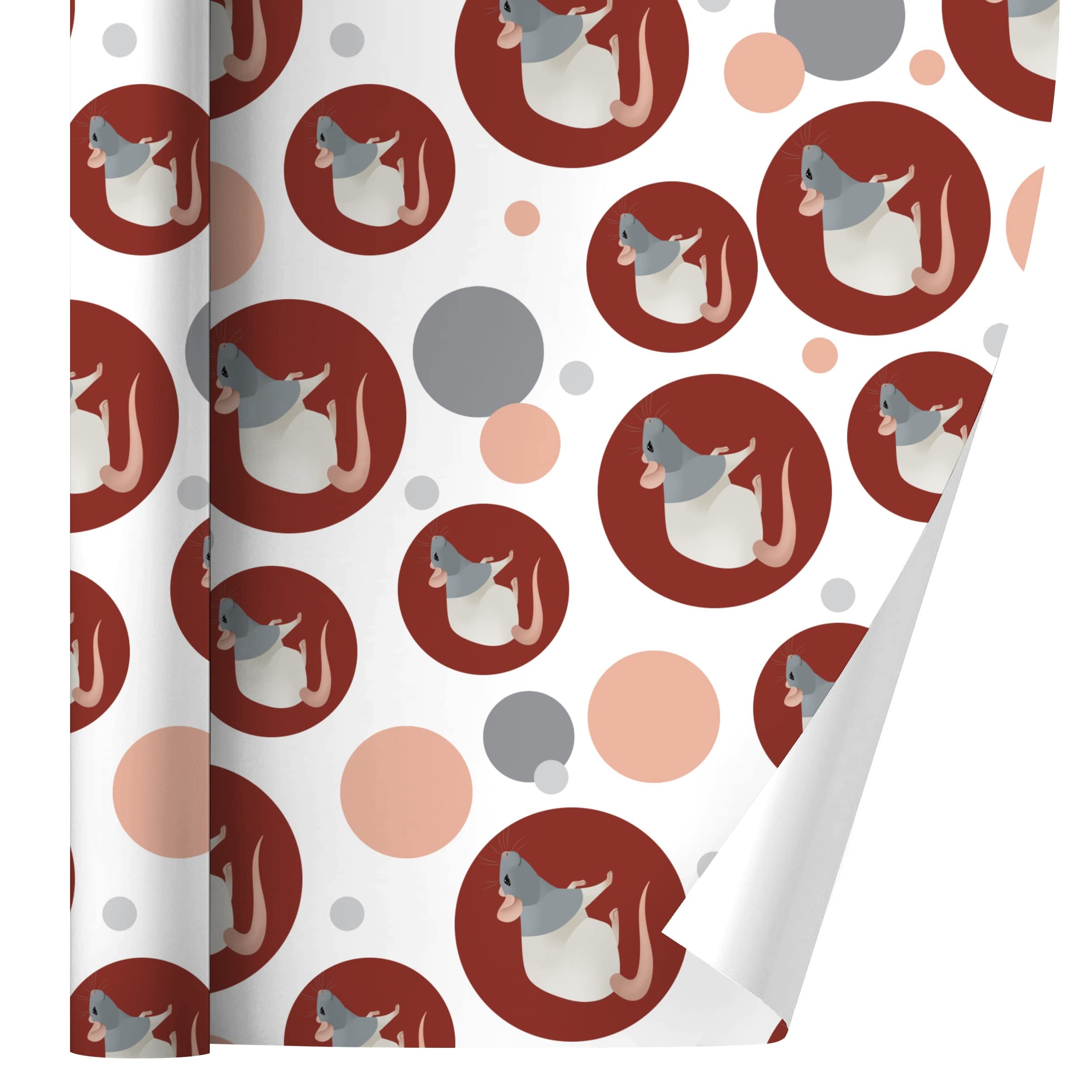 GRAPHICS & MORE Hooded Rat Themed Gift Wrap Paper Roll - Perfect for Birthday, Christmas, and Special Occasion Presents - 24