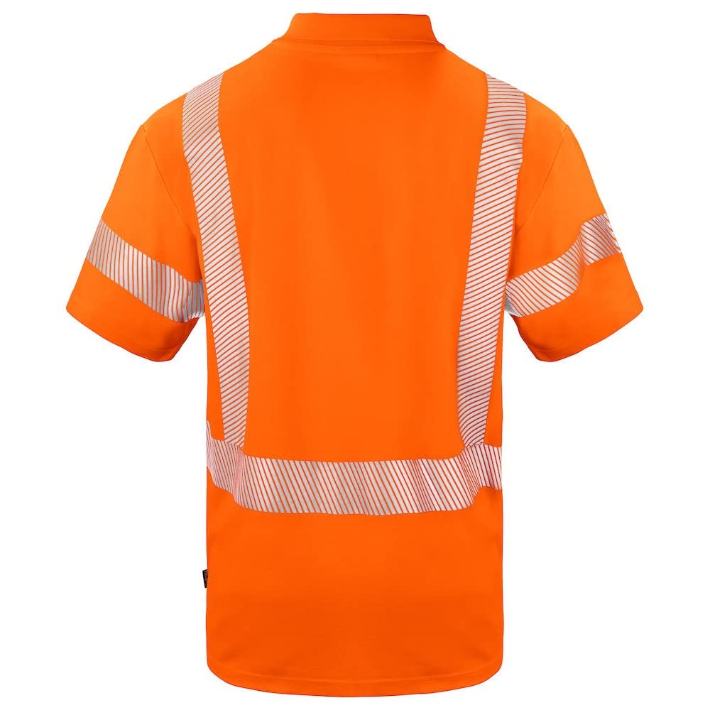High Visibility Reflective Polo Shirt for Men - Yellow (Large) - Perfect for Night Running, Cycling & Outdoor Safety Activities