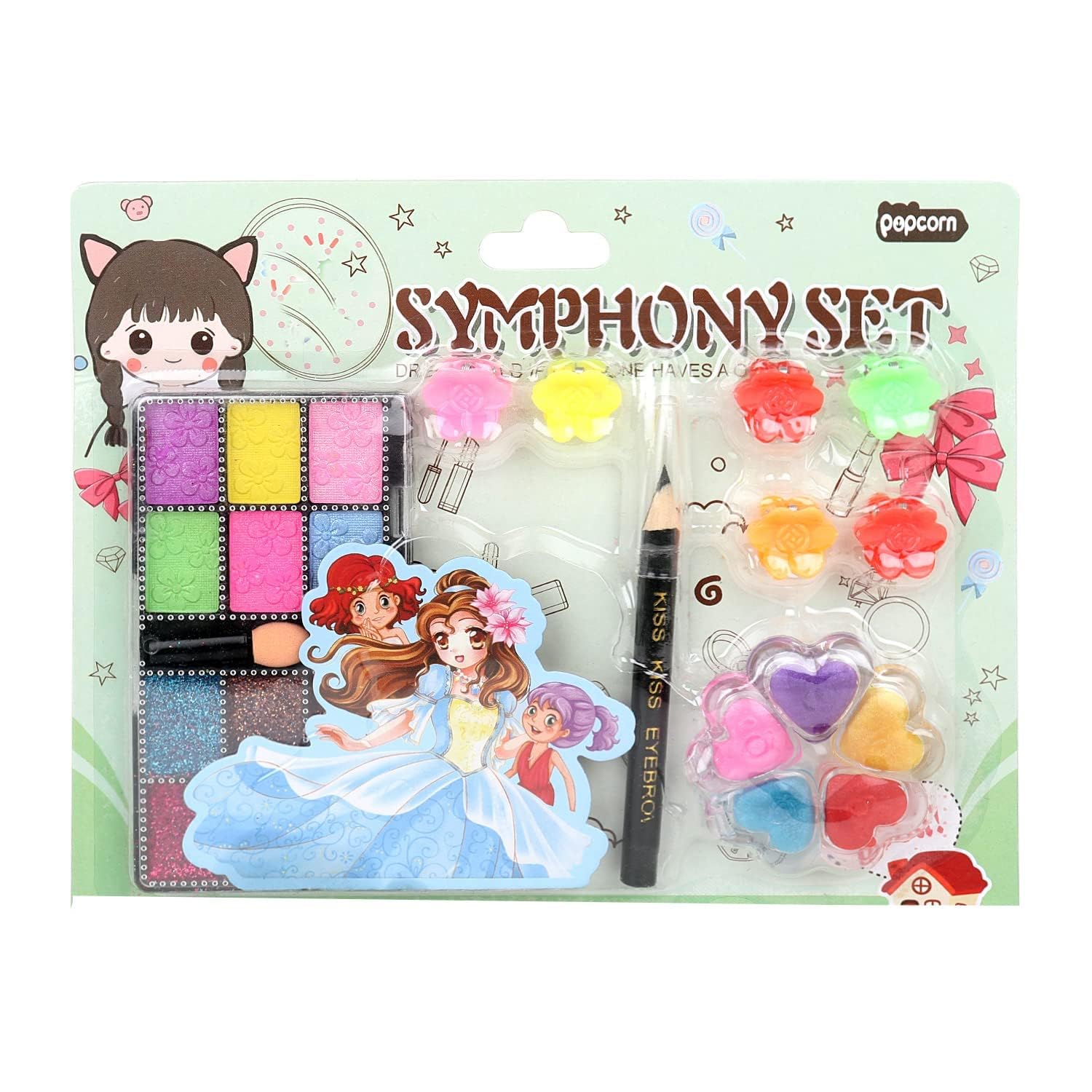 V.I.C Real Cosmetic Kids Makeup Kit for Girls - Washable Play Makeup Set with Nail Art Box | Perfect Gift for 3-7 Year Old Girls | Birthday Party, Dress-Up & Pretend Play