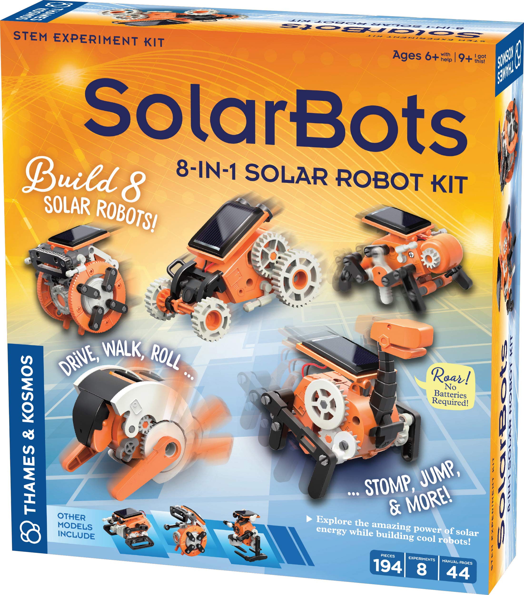 Thames & Kosmos SolarBots: 8-in-1 Solar Robot STEM Experiment Kit | Build 8 Solar-Powered Robots | Educational STEM Toy for Kids | Learn Solar Energy Science | Perfect for Classroom & Home Science Projects