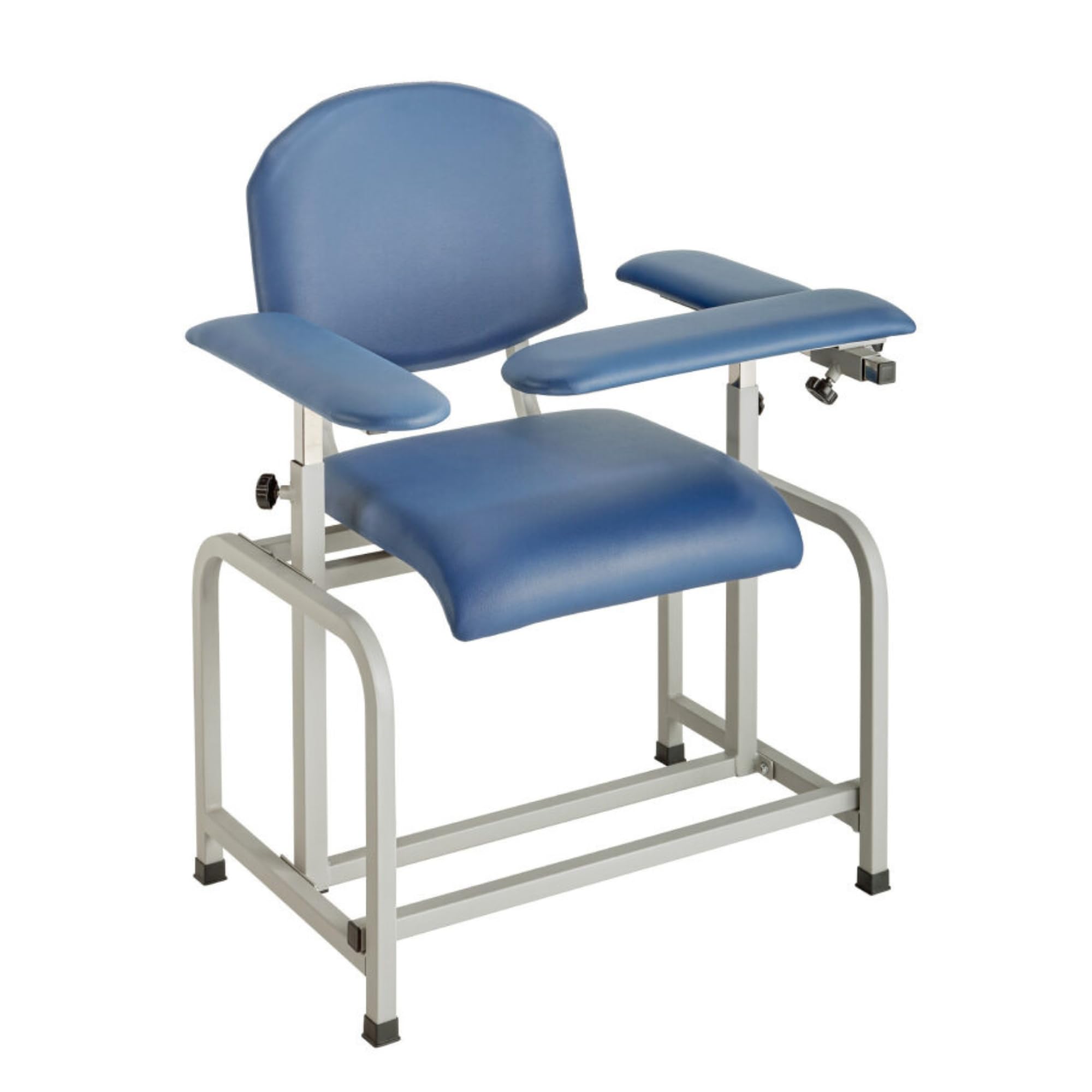 Adjustable Blue Phlebotomy Chair with Armrest - Heavy Duty Medical Blood Draw Chair for Lab & Clinic - Comfortable Patient Seating for Blood Tests & IV Procedures