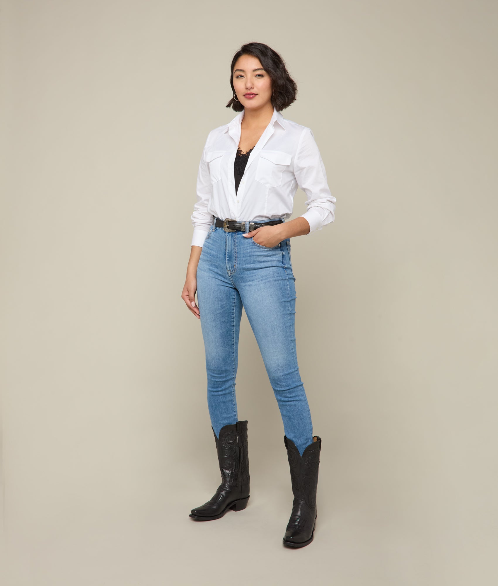 Stylish Isra Mid Rise Skinny Jeans for Women - Bluebonnet Wash | Comfortable Slim Fit Denim Pants for Casual Wear & Everyday Outfits