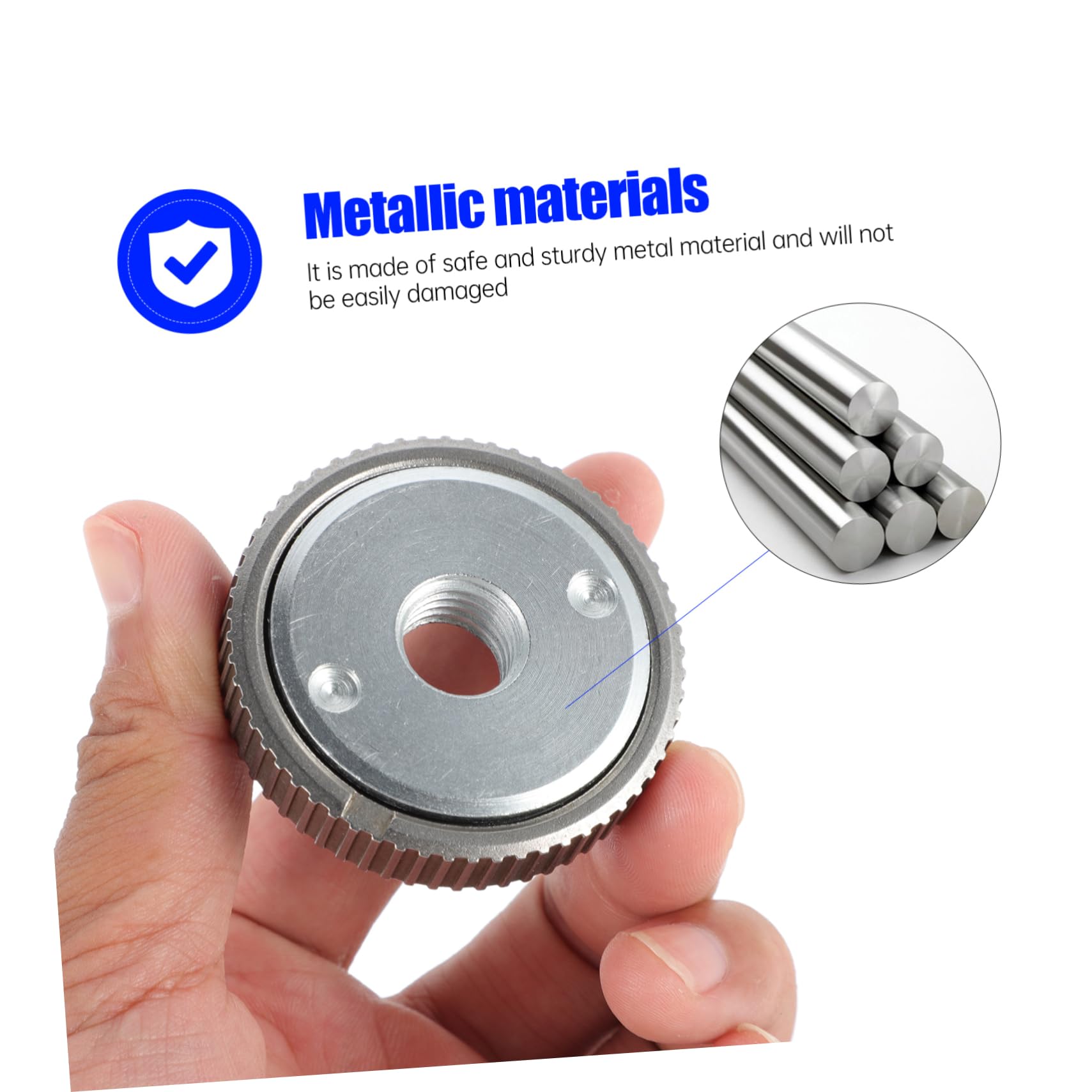 Mobestech High-Strength M14 Lock Nut for Angle Grinder - Quick Release & Tightening Device - Perfect for Metal Cutting, Grinding & DIY Projects
