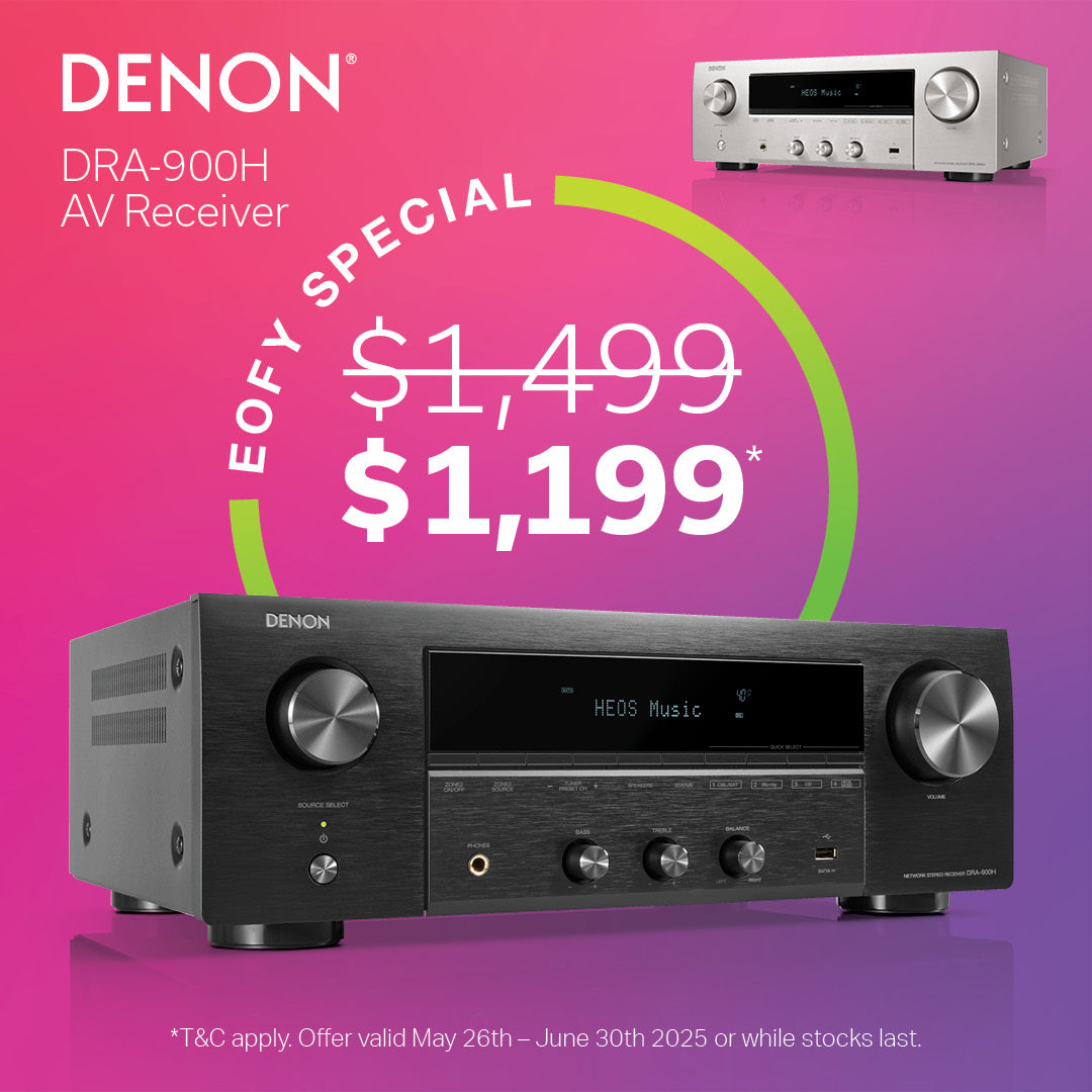 Denon DRA-900H 2-Channel Network Stereo AV Receiver with HEOS Built-in | Hi-Fi Audio Streaming, Bluetooth, AirPlay 2 | Perfect for Home Theater & Music Listening