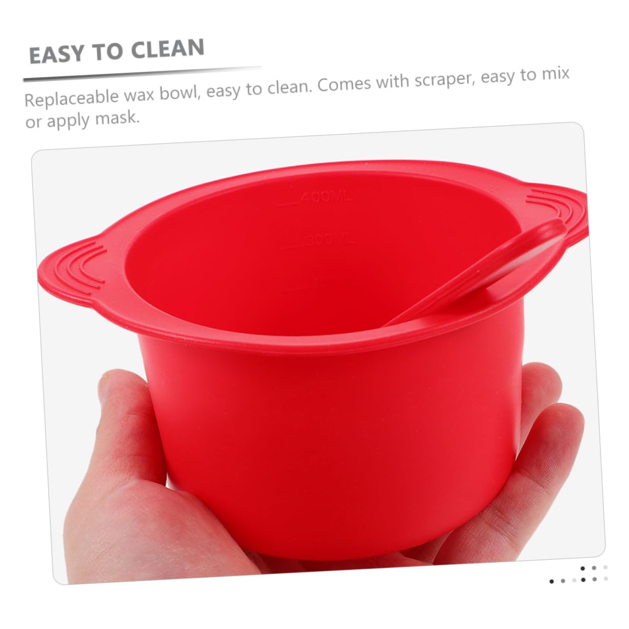 NOLITOY 2 Pack Silicone Wax Warmer Replacement Bowls - Red Wax Heater Liners for Hair Removal, Eyebrow Shaping & Body Waxing at Home or Salon