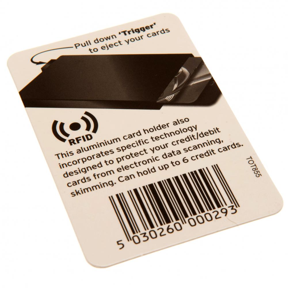 Tottenham Hotspur RFID Blocking Aluminum Card Holder - Slim Wallet for Credit Cards & ID Protection - Perfect for Soccer Fans & Travel Security