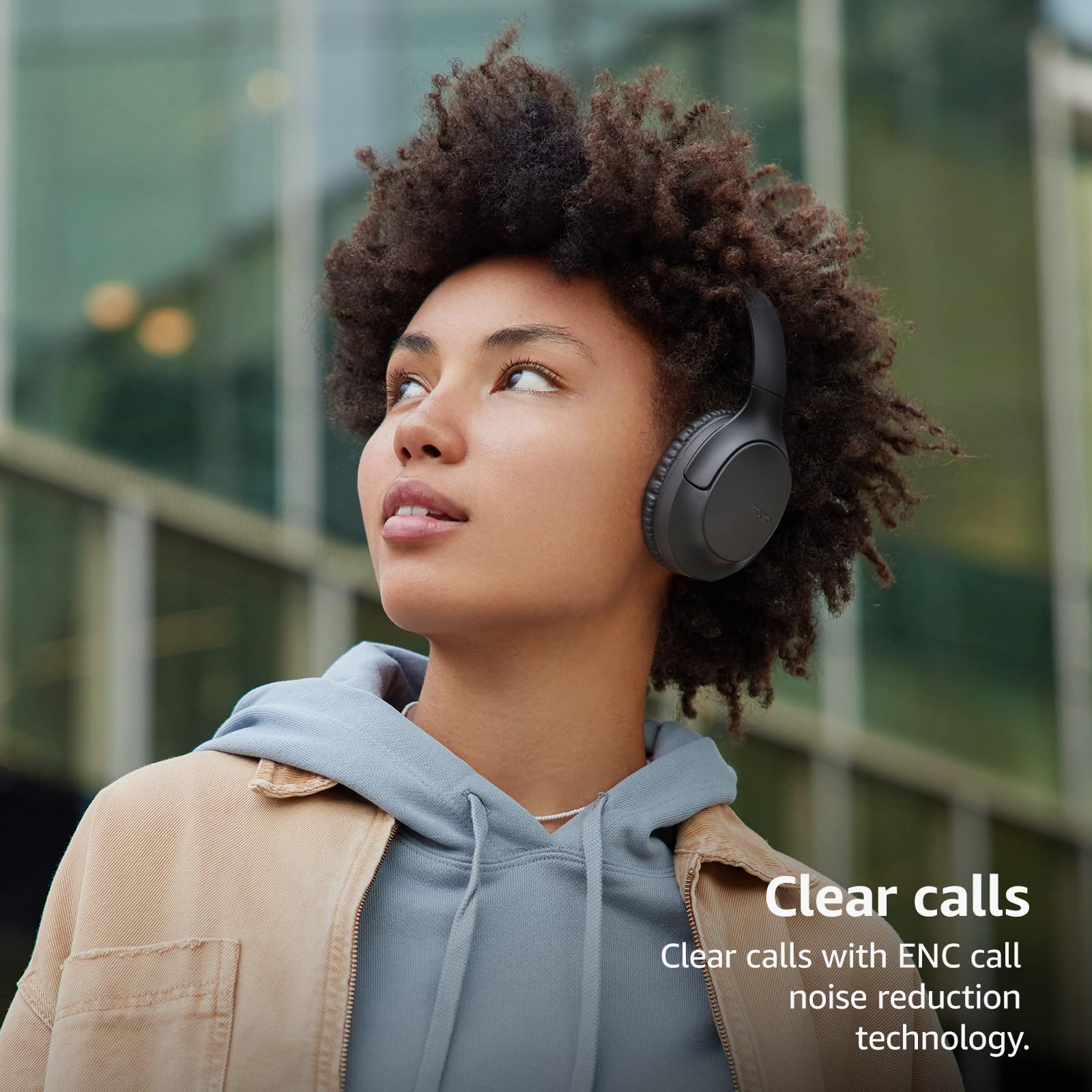 TOZO Bluetooth 5.4 Over Ear Headphones with ENC Noise Cancelling Mic, 70H Playtime Wireless Headset - Foldable Design, Deep Bass Stereo Sound, Customizable EQ via App - Perfect for Travel, Home Office & Commuting