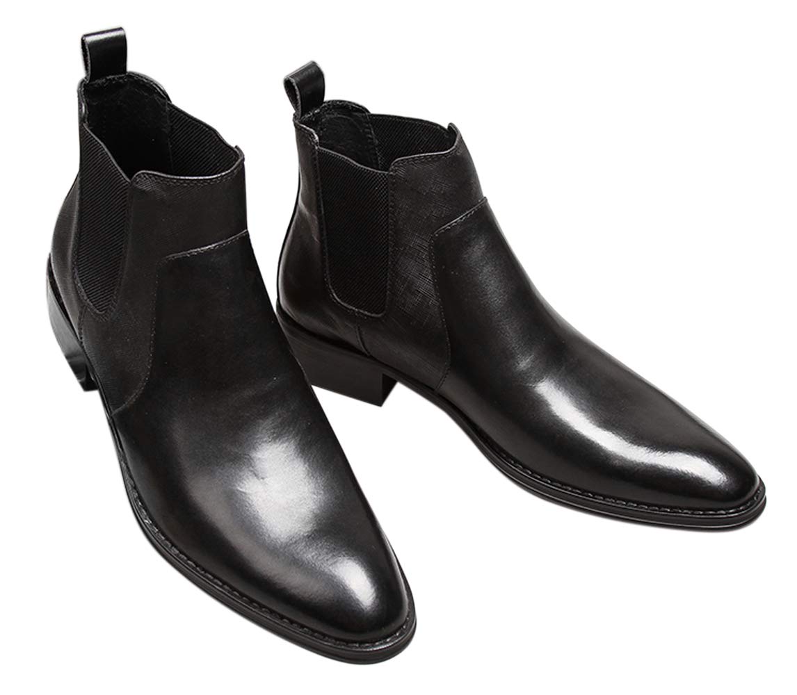Men's Genuine Leather Chelsea Boots - Comfortable Ankle Boots for Casual & Dress Wear (Black/Brown) | Perfect for Office, Date Night & Everyday Outfits