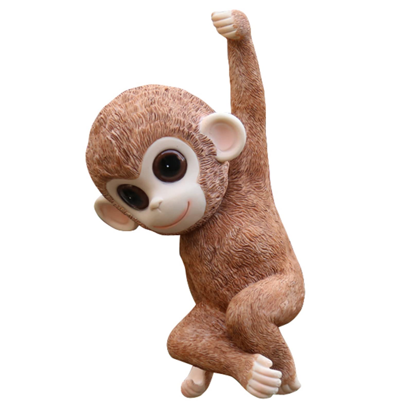 Little Hanging Monkey Statue - Outdoor Resin Animal Sculpture for Garden, Lawn & Home Decor - Unique Gift for Nature Lovers (Perfect for Patio, Yard & Indoor Decoration)