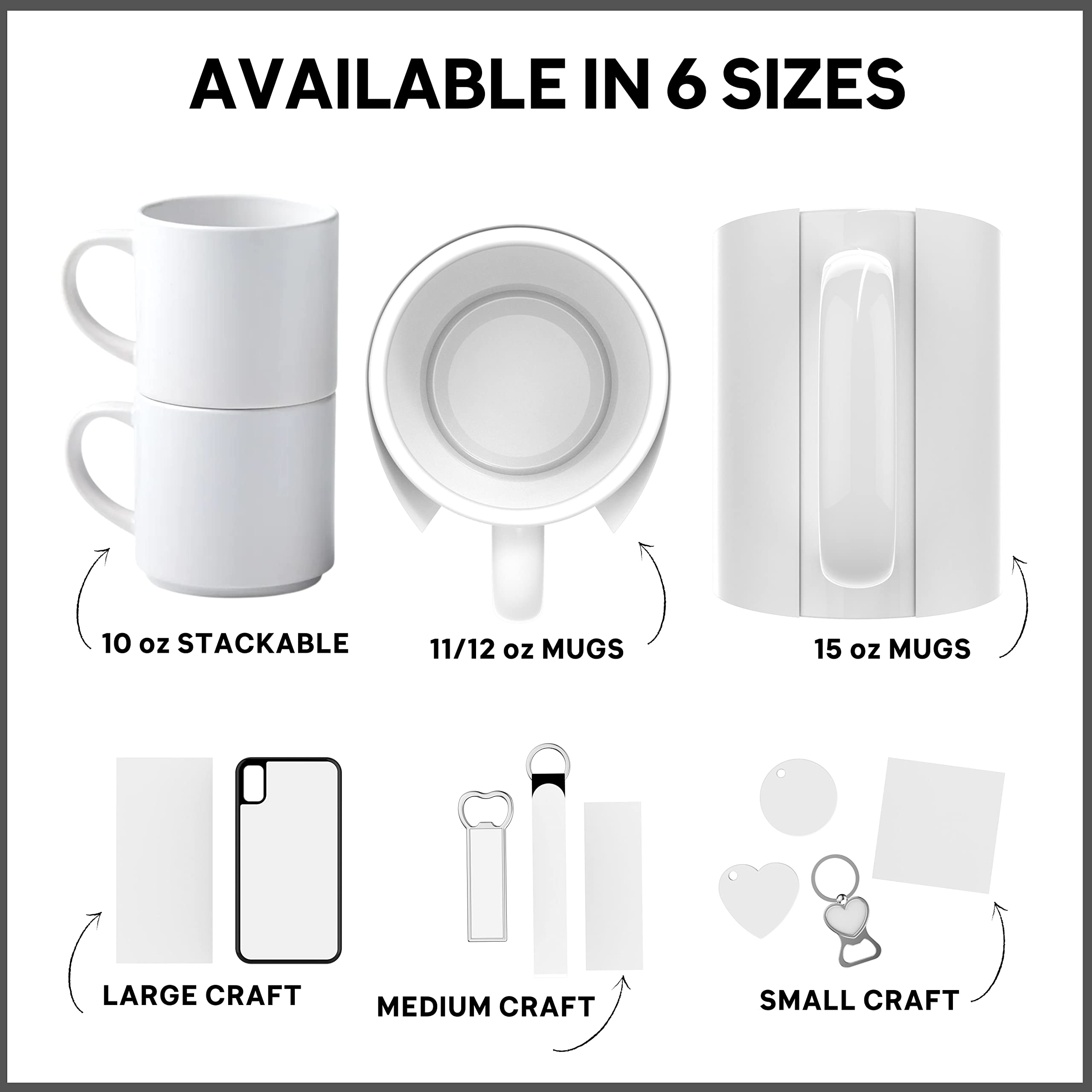 Premium Precut Butcher Paper for Sublimation & Heat Press - 50 Sheets, Thick White Uncoated Craft Paper for Keychains & DIY Projects - No Cutting, No Waste, Ready-to-Use for T-Shirt Printing & Small Crafts