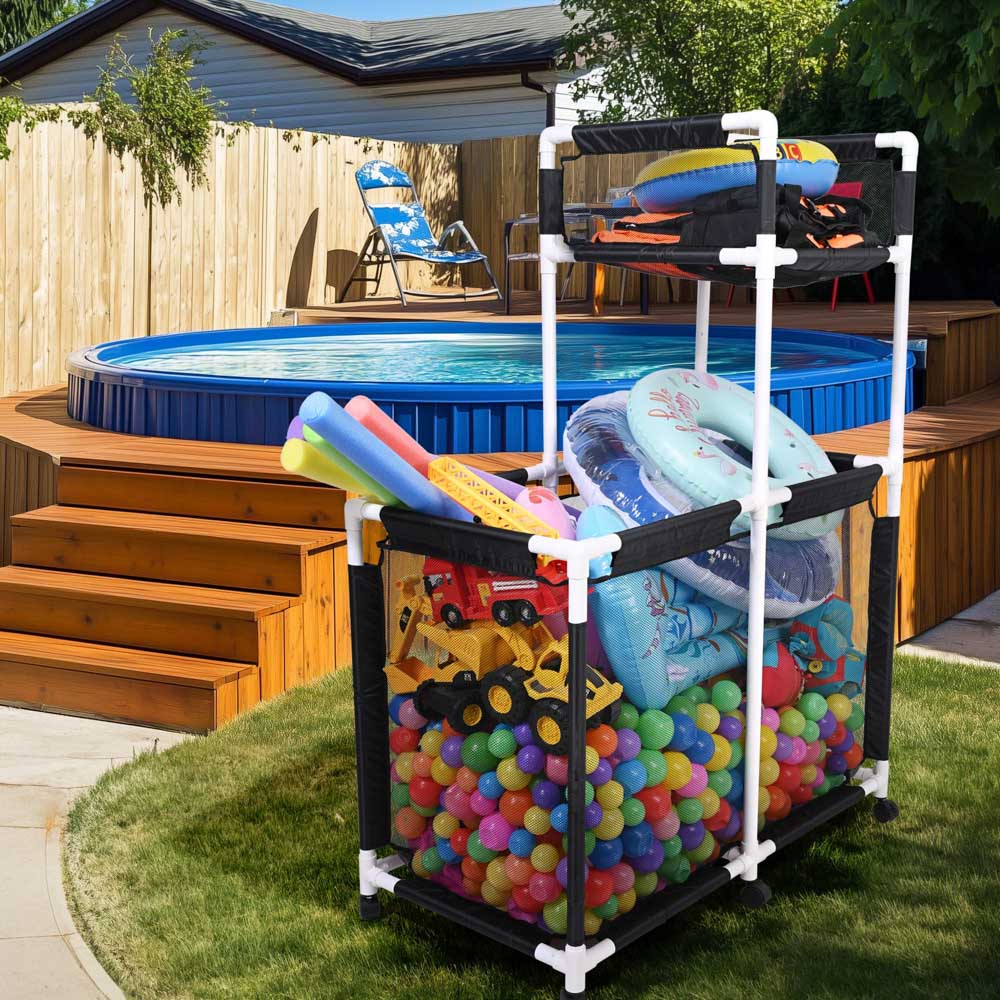 TheLAShop 158 Gallon Pool Float Storage Bag - Waterproof Toy & Towel Holder for Swimming Pools, Beach, and Backyard - Ideal for Pool Noodles, Inflatable Toys, and Accessories