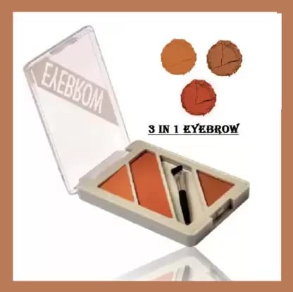 3 in 1 Eyebrow Powder Cake Palette with Brush - Waterproof Eyebrow Makeup Kit for Natural Brows - Perfect for Daily Use, Professional Makeup & Travel