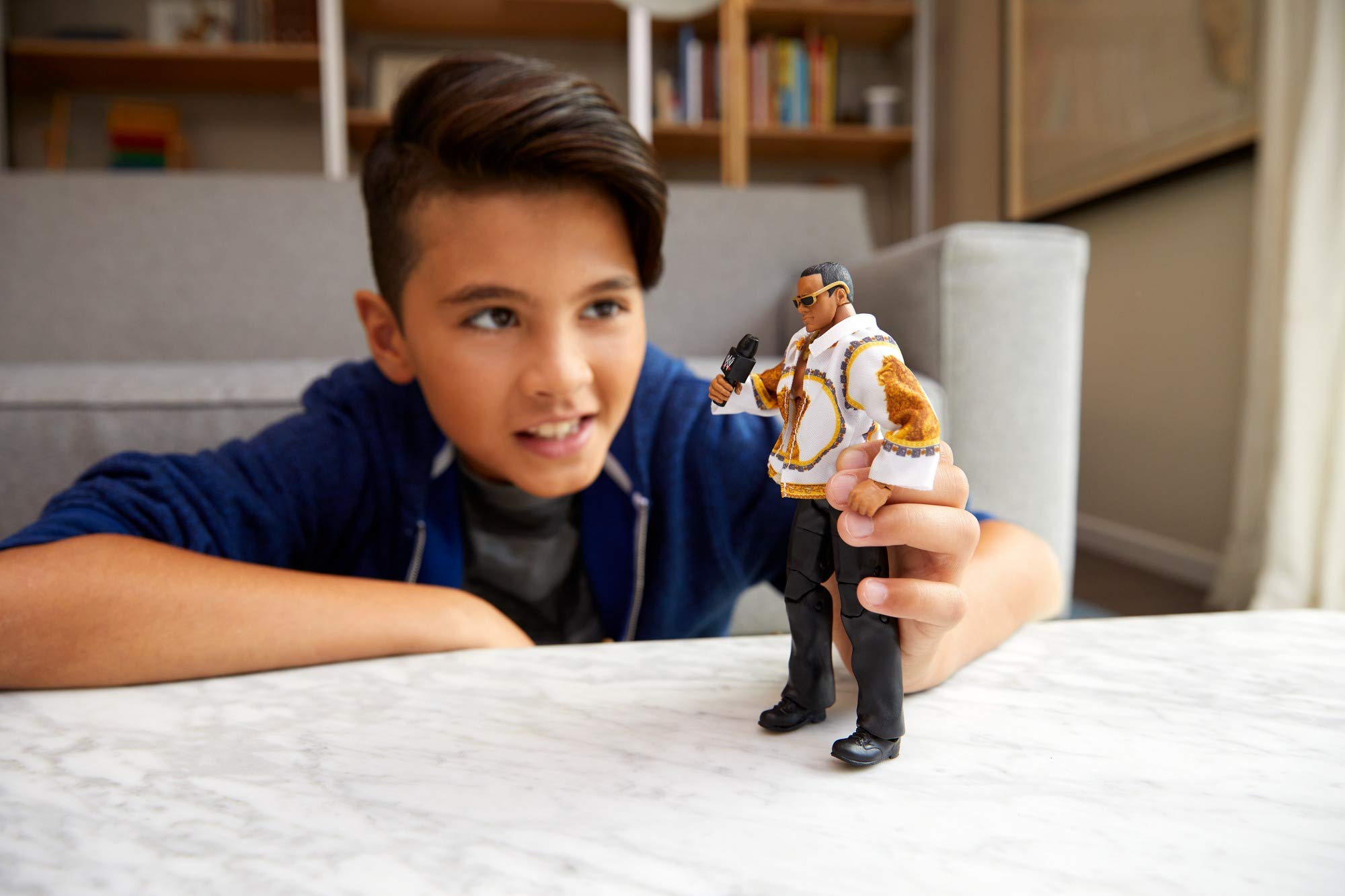 WWE The Rock Elite Collection Action Figure - Authentic Wrestling Collectible Toy for Fans & Kids - Perfect for Display, Play & Gifting