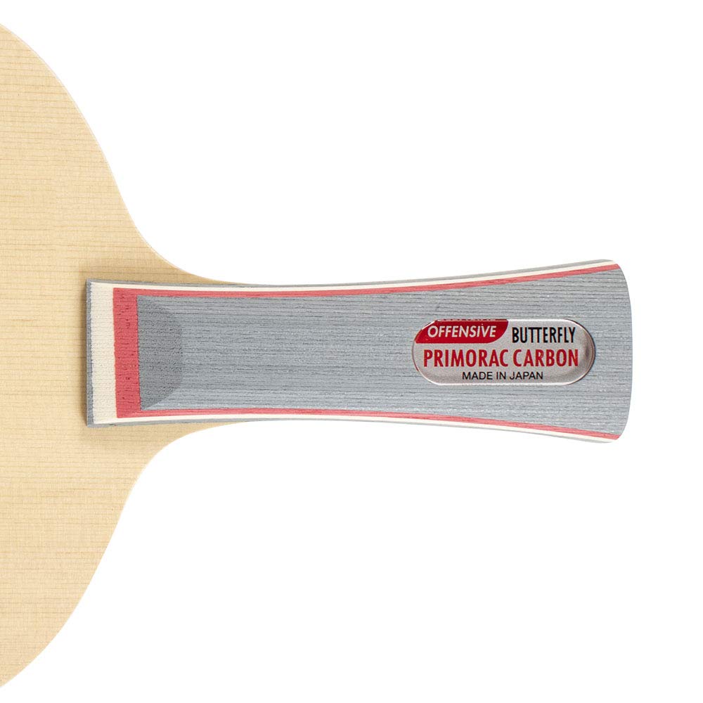 Butterfly Primorac Carbon Table Tennis Blade - TAMCA 5000 Carbon Fiber & Cypress Wood - Professional Ping Pong Racket with FL/ST Handle - Made in Japan - Perfect for Tournament Play & Advanced Players
