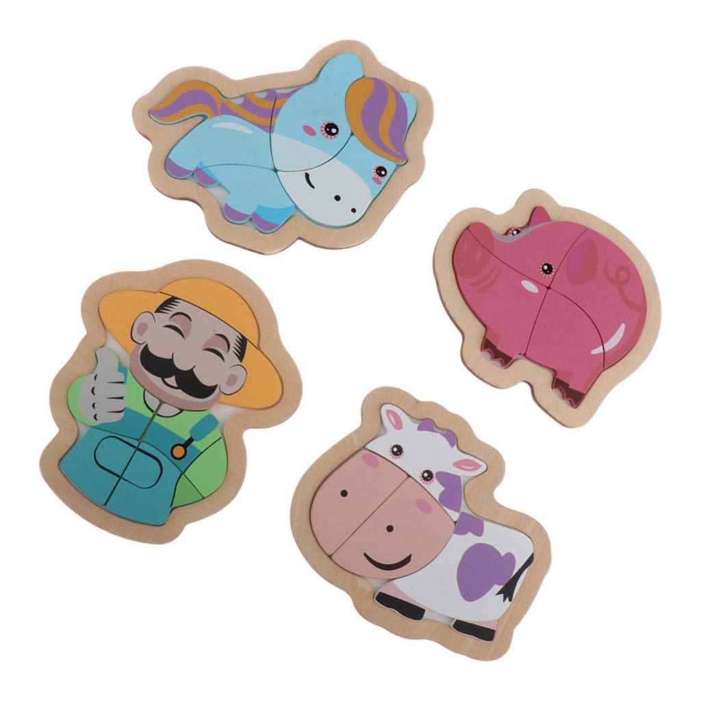 Enakshi Wooden Jigsaw Puzzle for Kids - Farm Animal Educational Toys for Toddlers & Preschoolers | Montessori Learning, Pretend Play | Handcrafted Wooden Puzzle for Early Childhood Development (Perfect for Classroom, Homeschool & Birthday Gifts)
