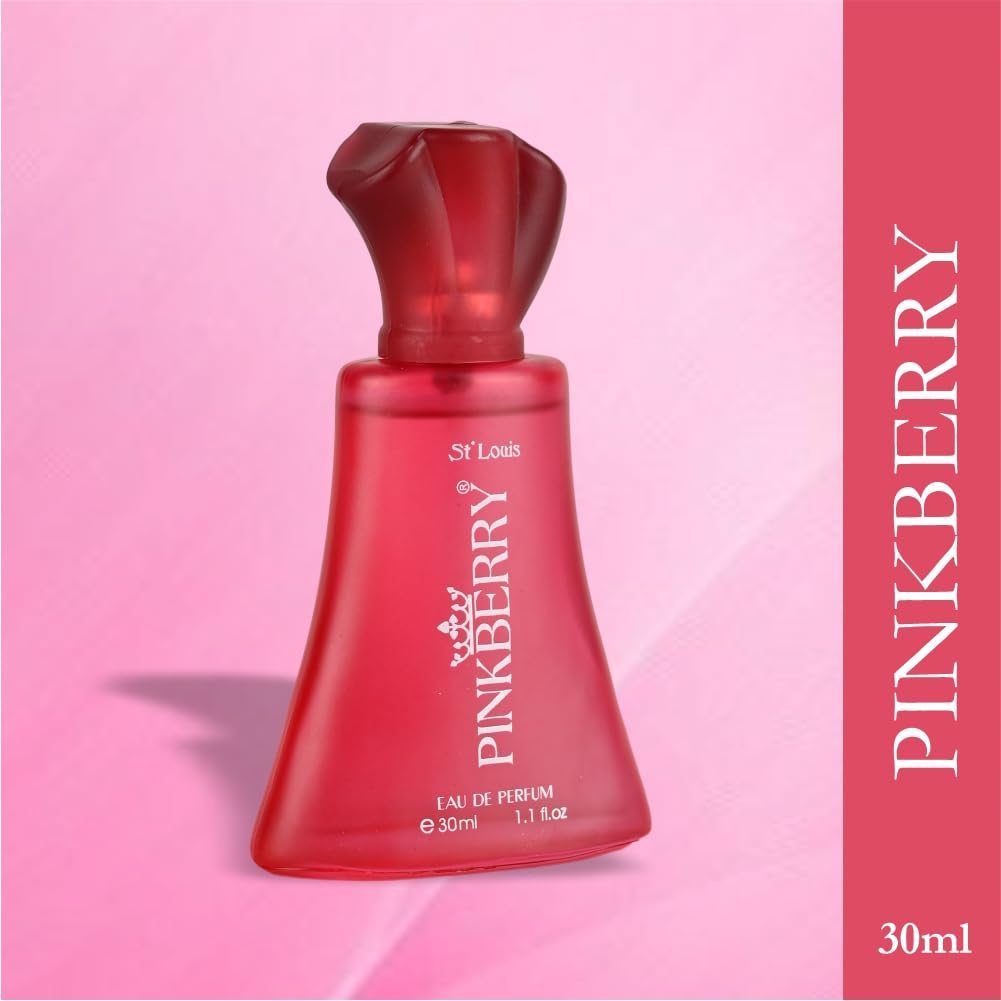 St. Louis Pink Berry Perfume for Women - 30ml Floral Fruity Fragrance, Long Lasting Eau de Parfum - Perfect for Date Night, Office & Everyday Wear