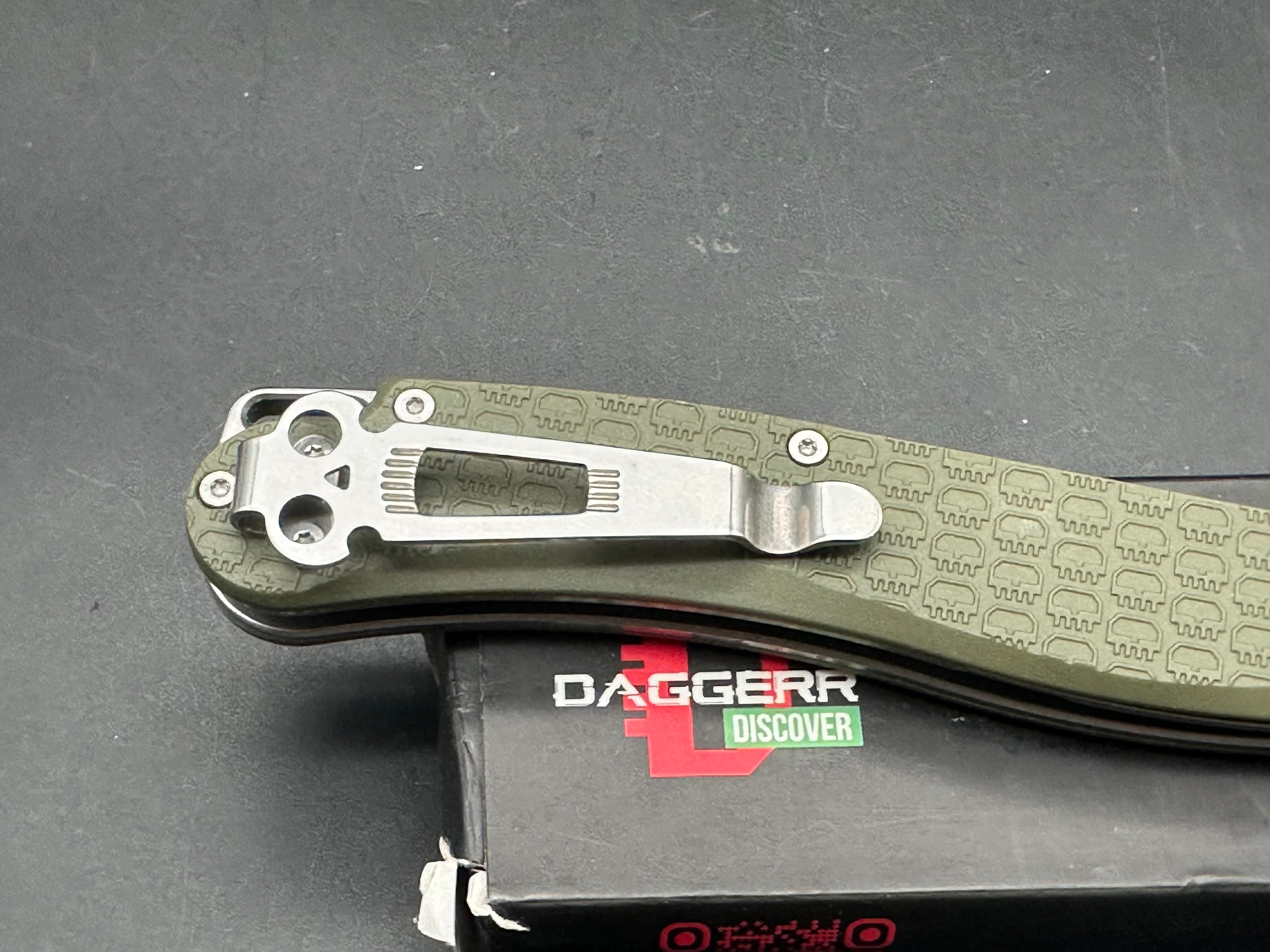 Daggerr Vendetta Olive G10 Folding Knife - Tactical EDC Pocket Knife for Outdoor Camping, Hiking & Survival Gear