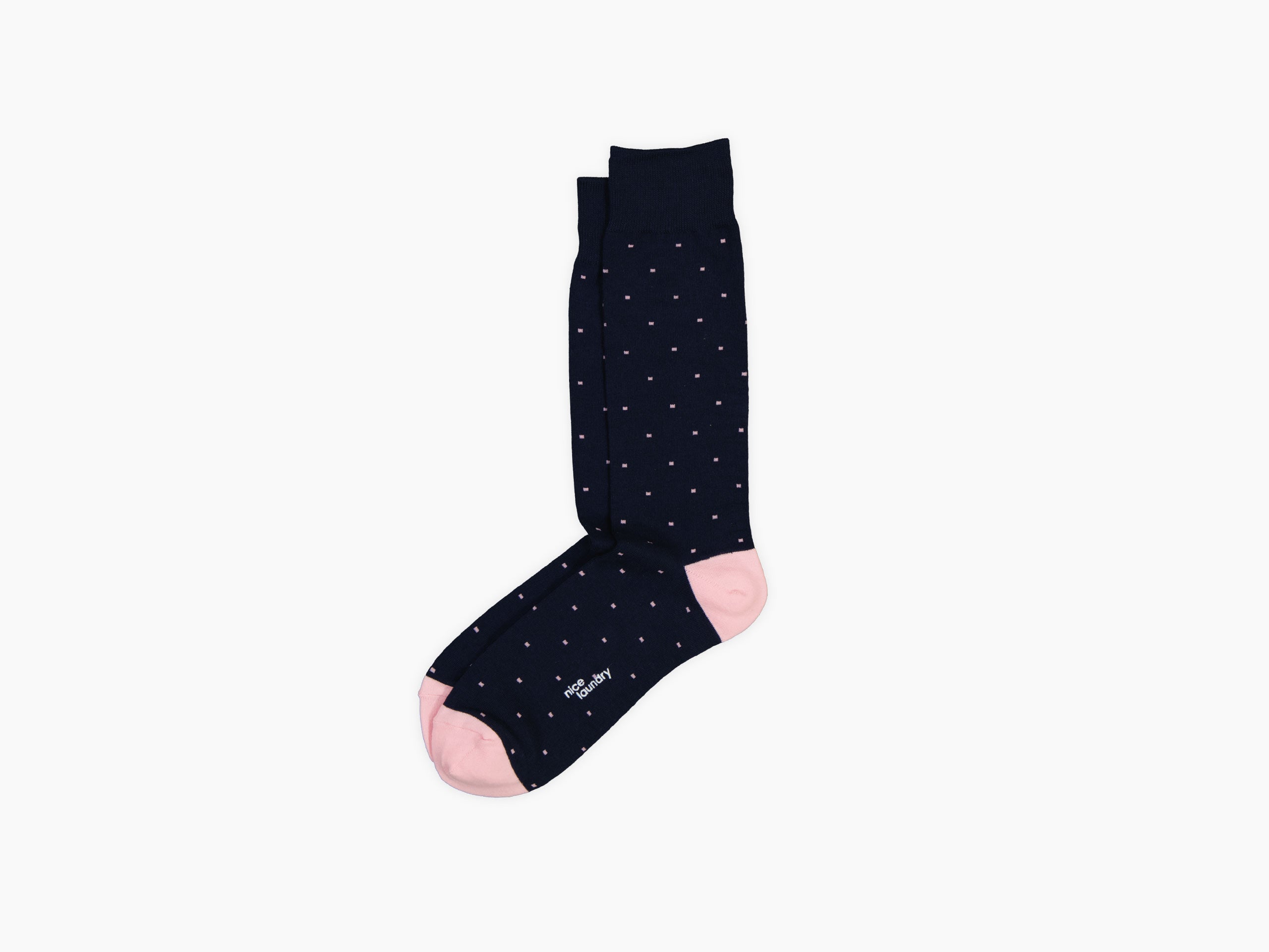 Pin Dots Navy Blue/Light Pink - Stylish and Comfortable Women's Fashion Top for Casual Wear, Office, and Date Nights