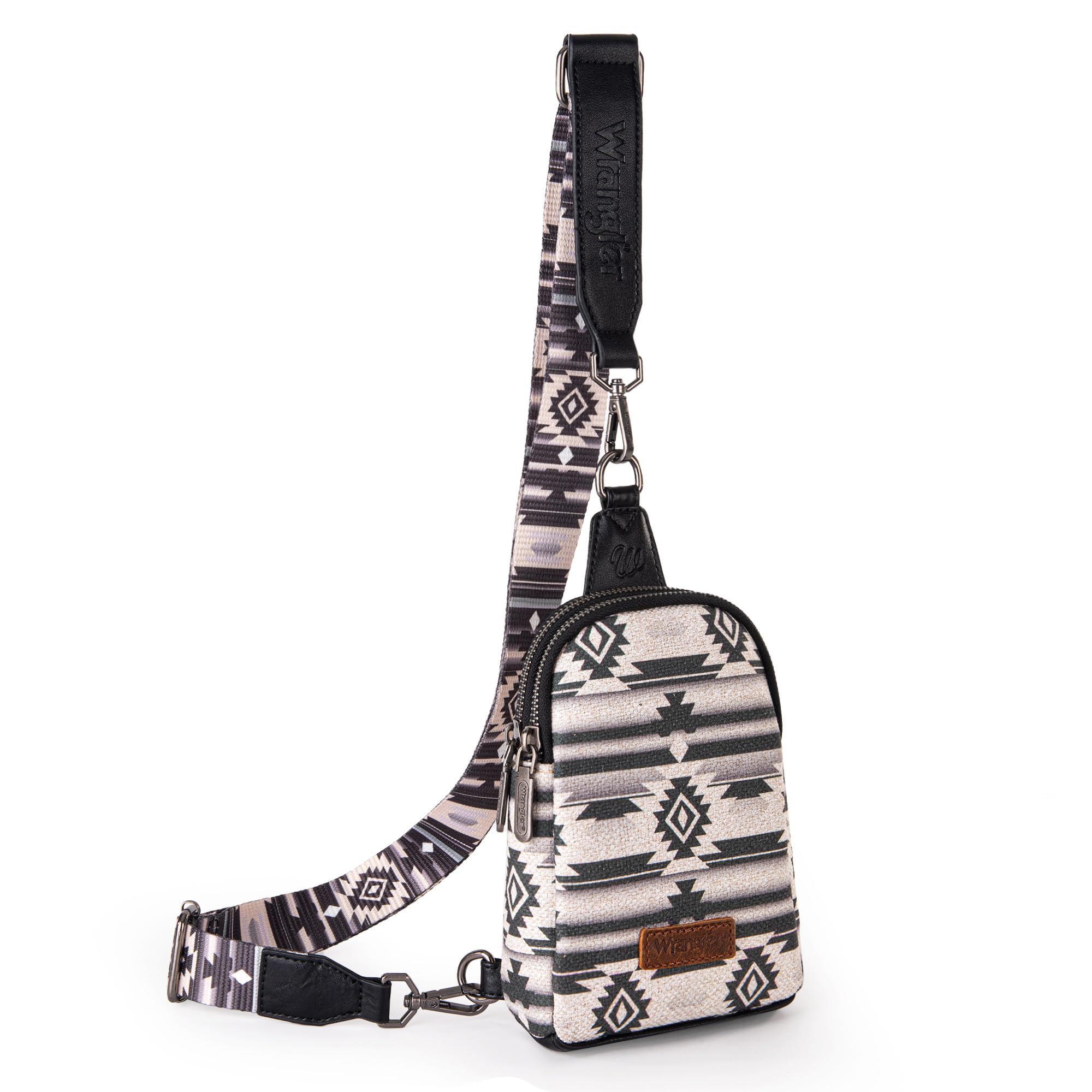 Wrangler Women's Adjustable Crossbody Sling Bag - Small Chest Purse with Strap - Perfect for Travel, Shopping & Everyday Use - Great Gift Idea
