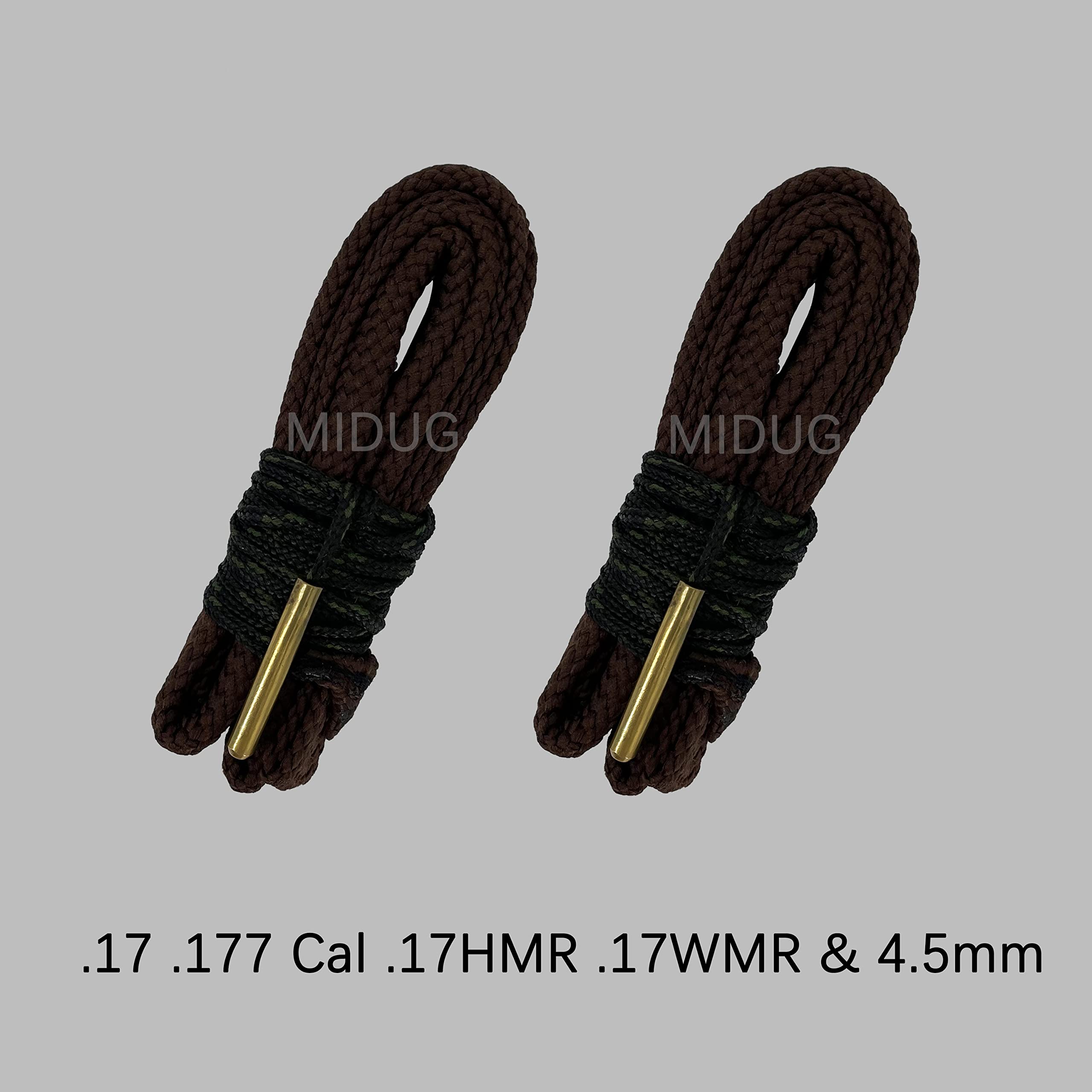 2 Pack Gun Cleaning Snake - Rifle Bore Cleaning Rope for Pistol, Handgun, Shotgun (.22, .223, 5.56mm, .380, 9mm, 12GA, .308, .357, .44, .45 Caliber) | Quick & Easy Firearm Maintenance for Hunting & Range Shooting
