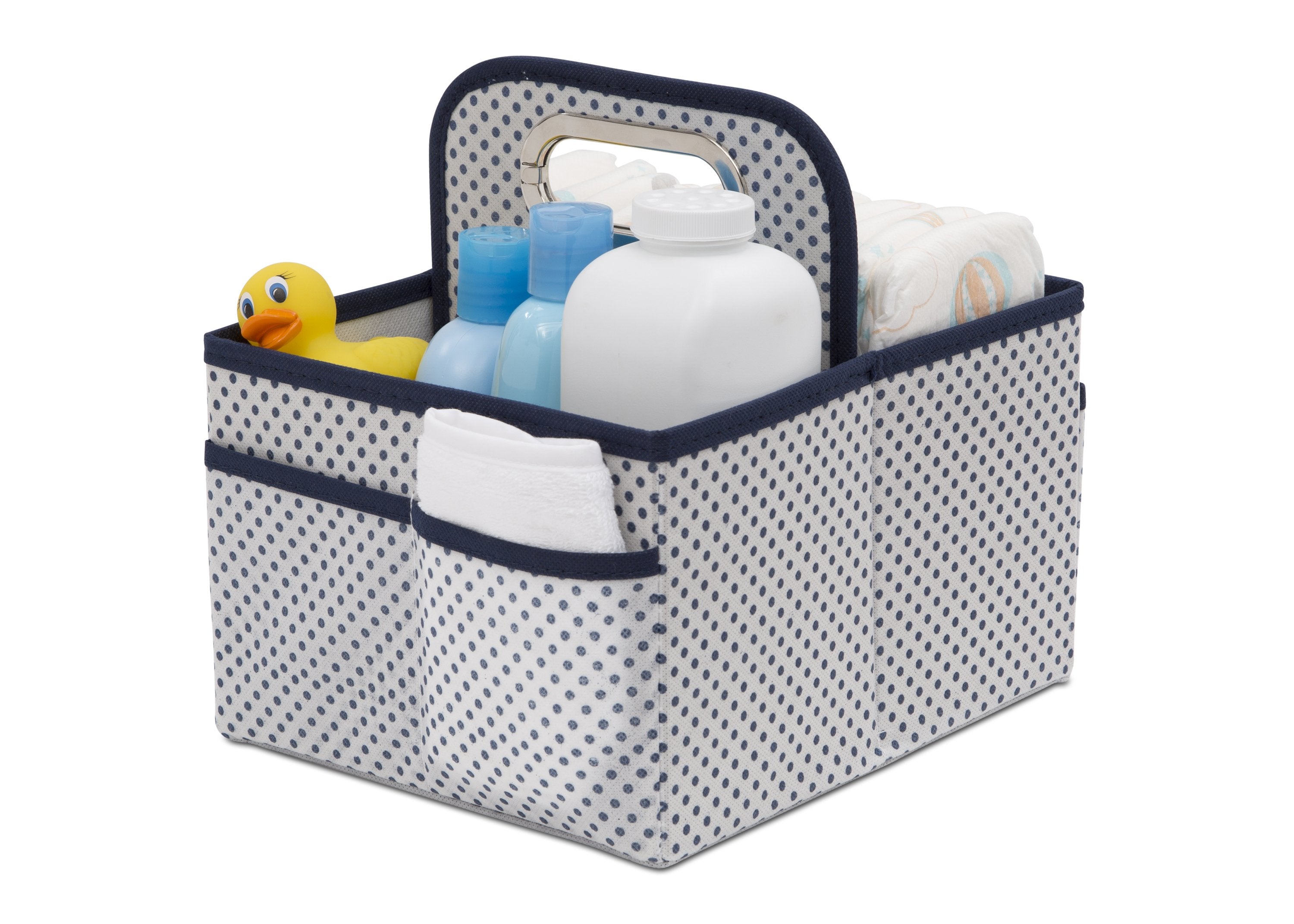 Portable Nursery Caddy Organizer - Baby Essentials Storage with Multiple Pockets for Diapers, Wipes & Toys - Perfect for Nursery, Bedroom & Travel Use
