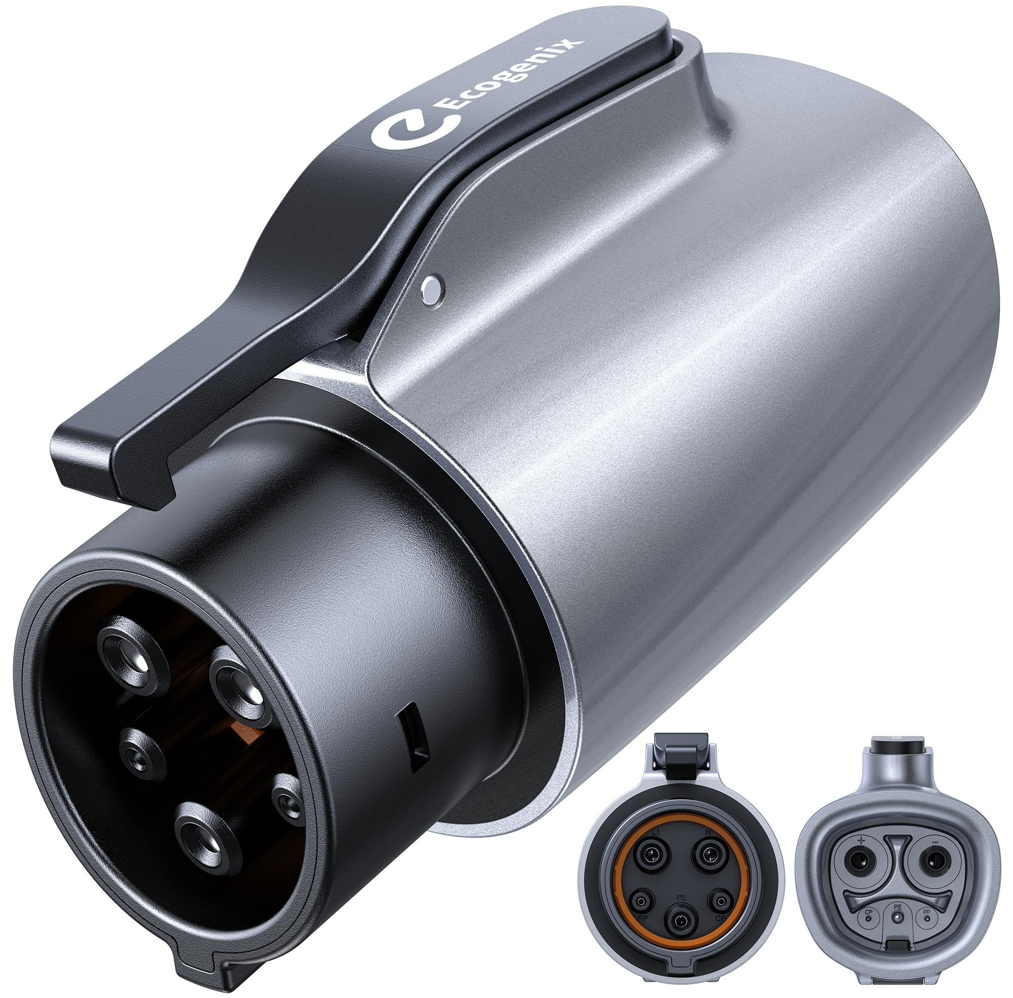 J1772 EV Charging Adapter - 80A 240V Fast Charger with Compact Travel Design - Compatible with Tesla, Chevy, Nissan & More - Perfect for Road Trips & Home Charging
