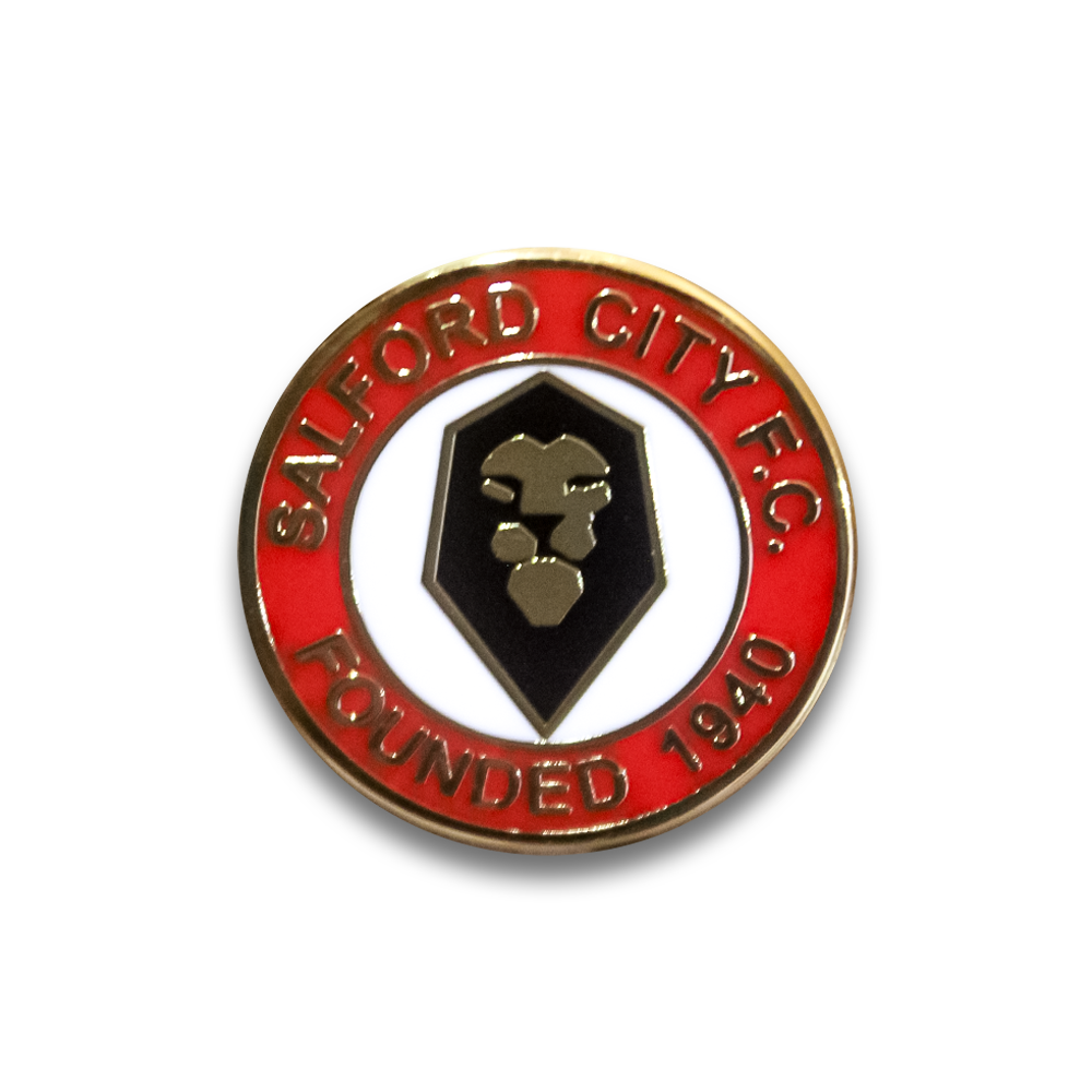 Official Salford City FC Enamel Pin Badge - Collectible Football Club Merchandise for Fans, Gifts & Memorabilia - Perfect for Jackets, Hats, Bags & Fan Displays