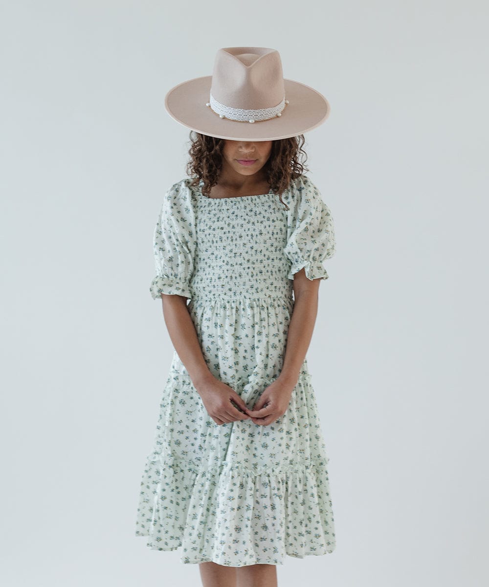 Ivy Kids Wide Brim Fedora Hat - Sun Protection Summer Hat for Boys & Girls - Perfect for Beach, Outdoor Play, and Vacation