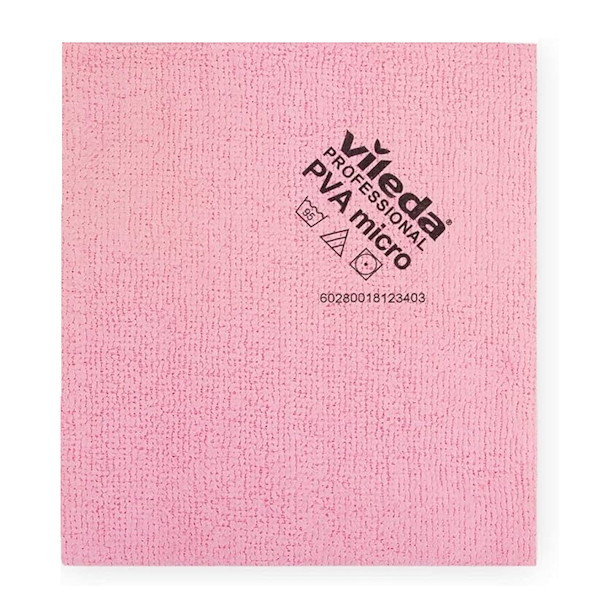 Vileda Professional PVA Microfiber Cleaning Cloth - Lint Free, Streak-Free, Super Absorbent for Kitchen, Bathroom, Windows & Car Detailing
