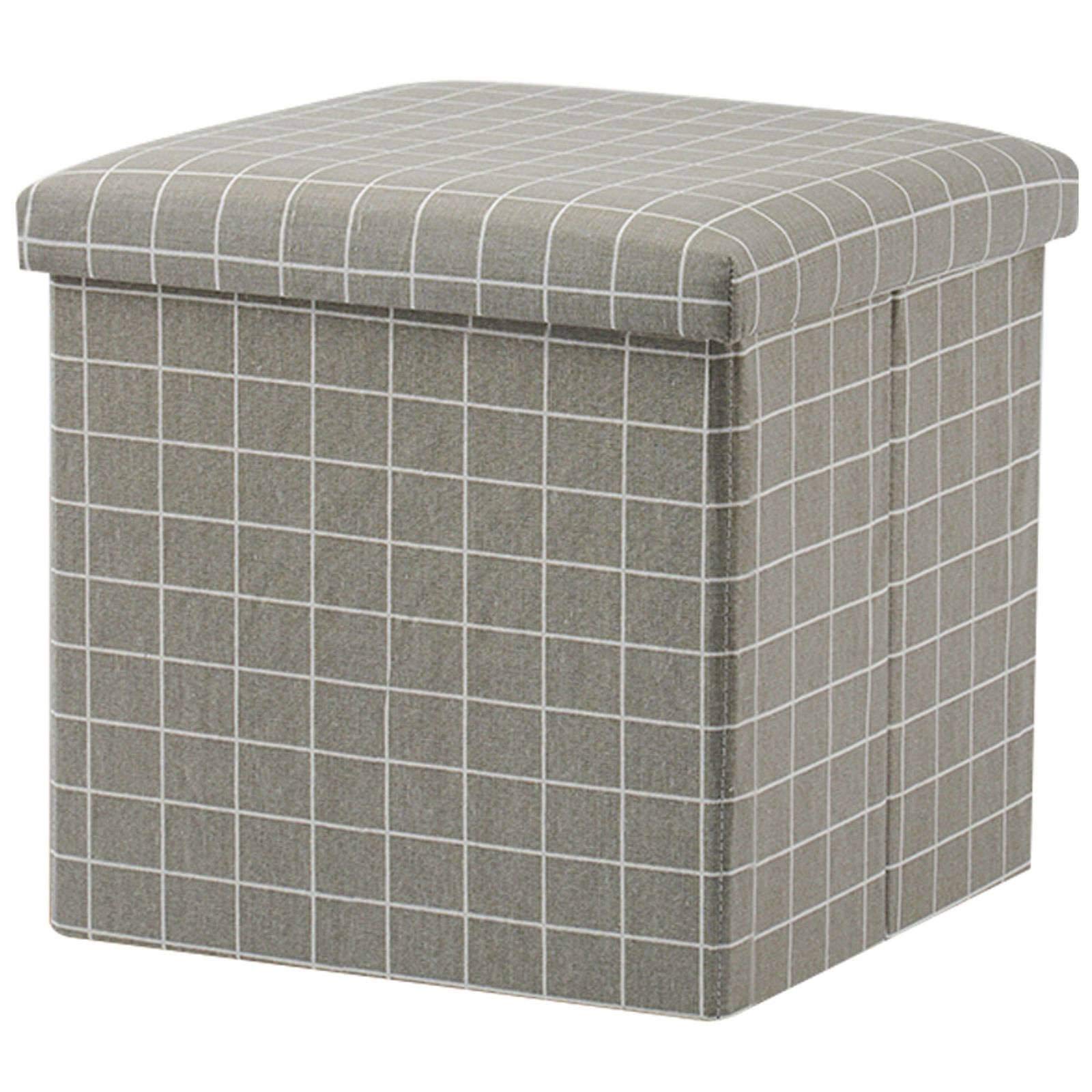 Multifunctional Folding Ottoman with Storage - Space-Saving Footrest Stool & Toy Organizer for Living Room, Office & Kindergarten (38x38x38cm/15x15x15in) - Perfect for Small Spaces & Home Organization