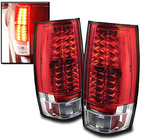 Chrome housing with red/clear lens