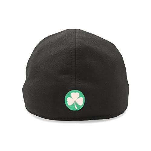 The Original Boston Scally Cap - Classic Irish Newsboy Flat Cap for Men - 6-Panel Cotton Fitted Hat in Black | Perfect for Casual Wear, Pub Outings & Vintage Style