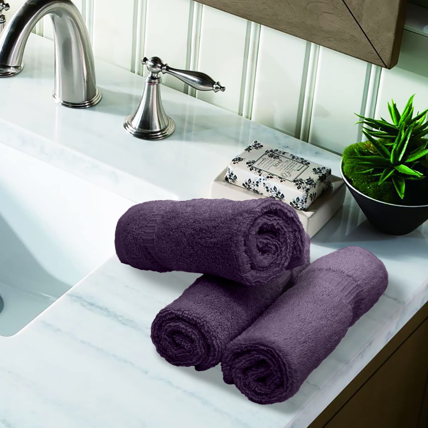 Premium 100% Turkish Cotton 700 GSM Luxury Washcloth Set - Ultra Soft Spa & Hotel Quality Facial Towels for Makeup Removal, Skincare & Baby Care (13