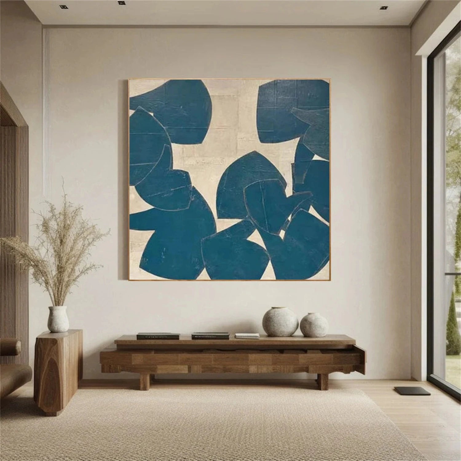 Abstract Painting #AB 420 - Modern Wall Art for Home & Office Decor | Handmade Canvas Artwork for Living Room, Bedroom & Office Spaces