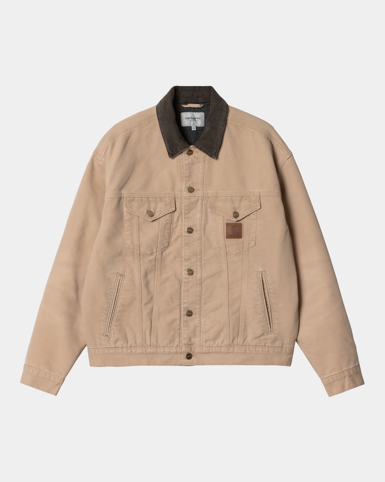 Dayton Trucker Jacket for Men - Vintage Dusty Hamilton Brown/Tobacco Color in Durable Stone Canvas Fabric | Perfect for Casual Outfits, Outdoor Adventures & Workwear Style