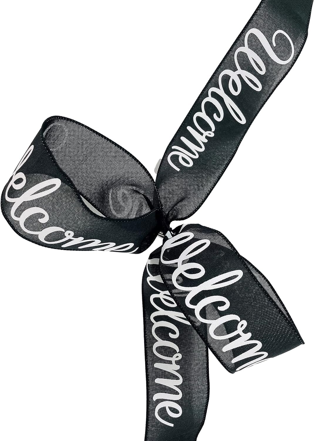 Welcome Canvas Wired Edge Ribbon - 2.5