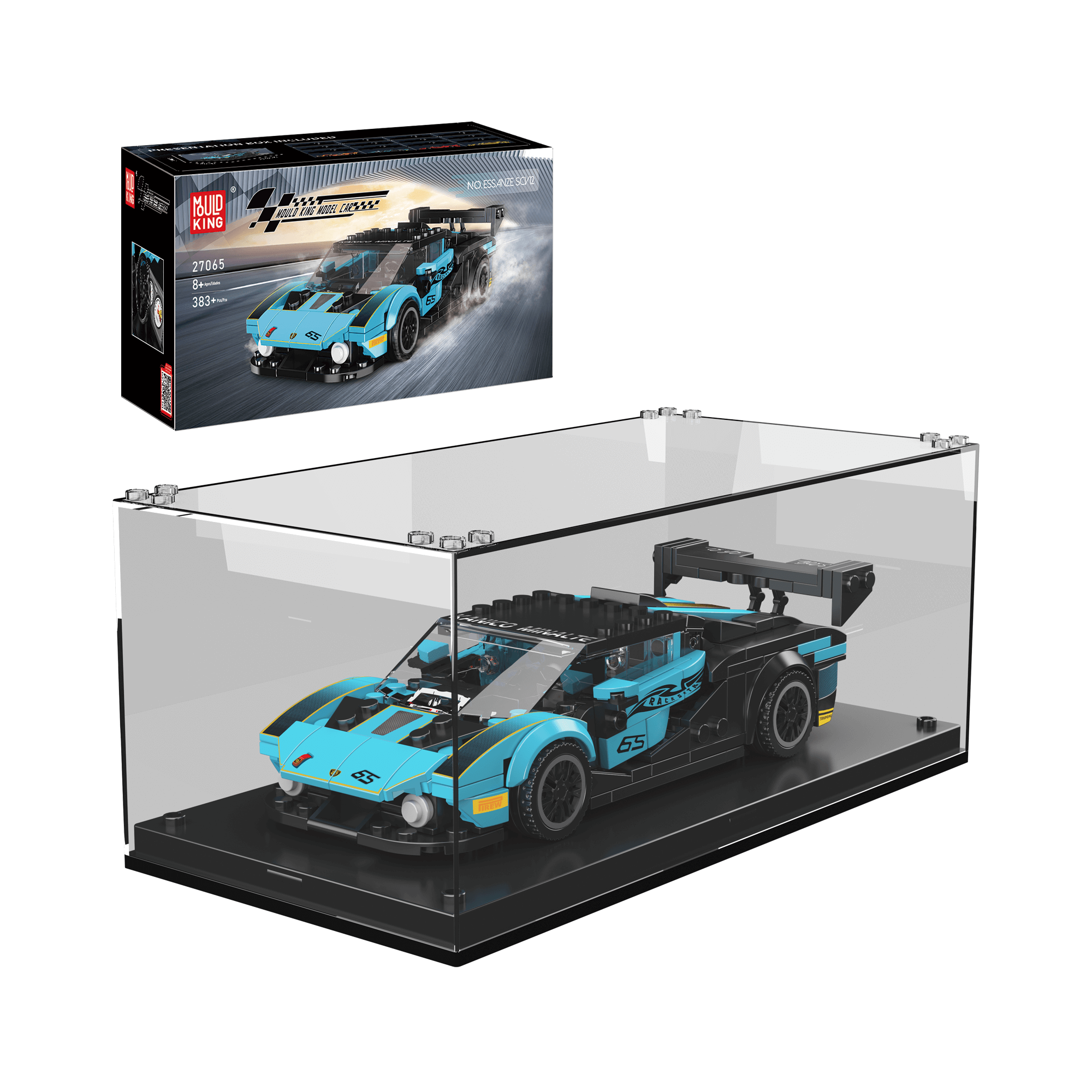 Mould King 27065 Essenza SCV12 Super Car Model Building Kit - 383 Pcs DIY Sports Car Toy for Adults & Kids | STEM Educational Gift, Collectible Display, Birthday Present for Car Enthusiasts