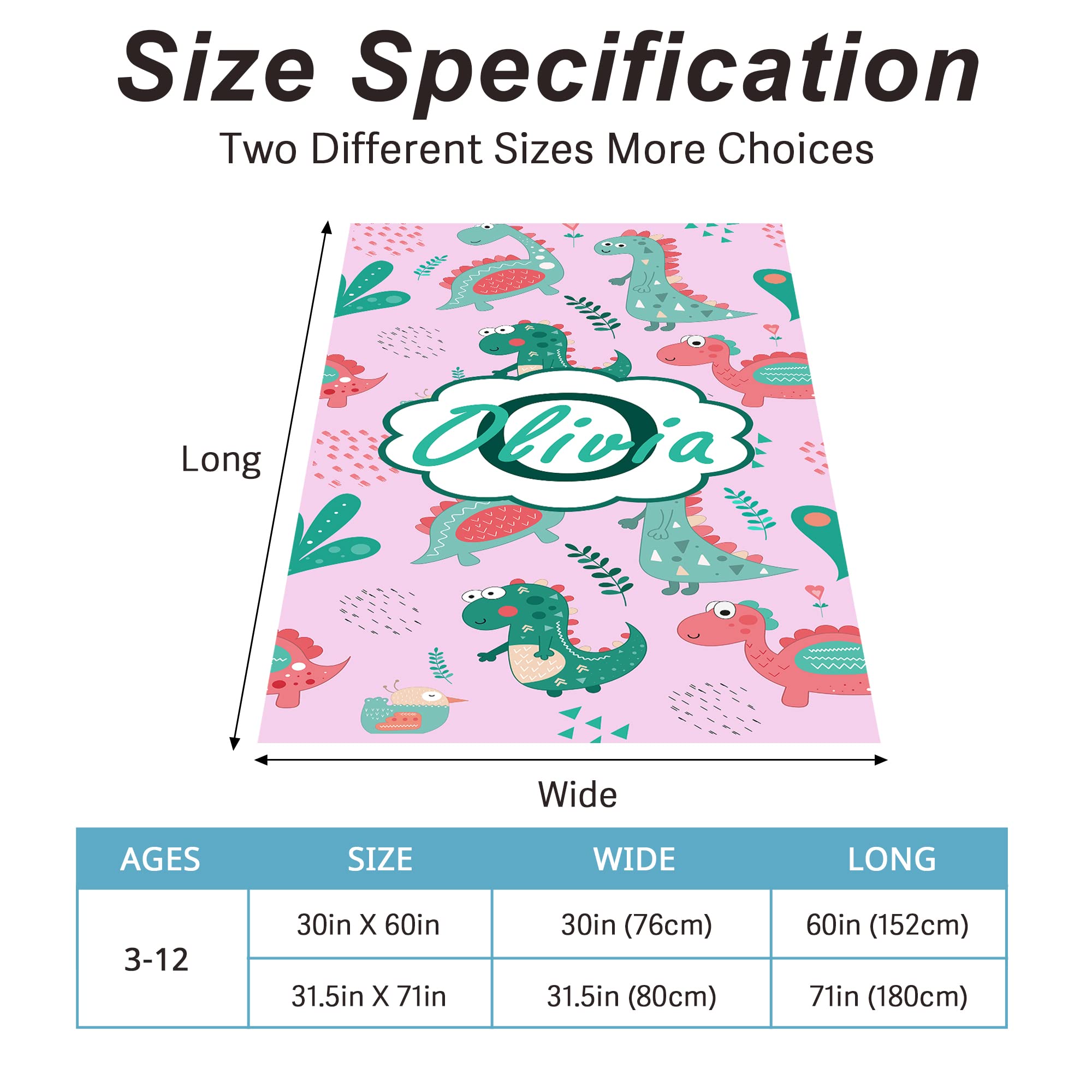 Custom Monogrammed Kids Beach Towels for Girls - Personalized Name, Quick-Dry Super Soft Absorbent Cotton - Perfect for Pool, Beach, Swim & Bath - Ideal Birthday Gift for Toddlers & Children