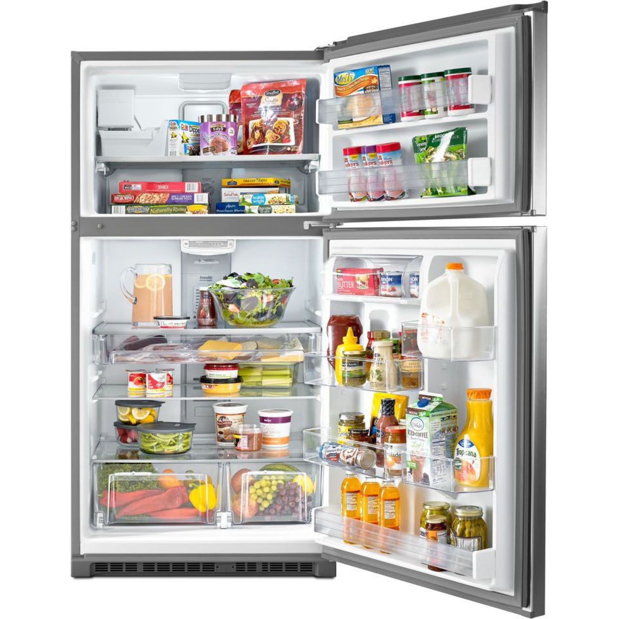 Maytag Top Mount Refrigerator (MRT711SMFZ) - 25.6 Cu. Ft. Fingerprint Resistant Stainless Steel - Energy Star Certified for Kitchen & Home Use