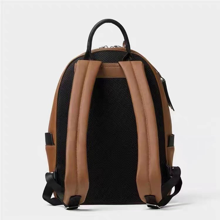Vegan Leather Laptop Backpack - Stylish Stitching Design, Large Capacity for Work & Travel | Perfect for Office, School & Commuting