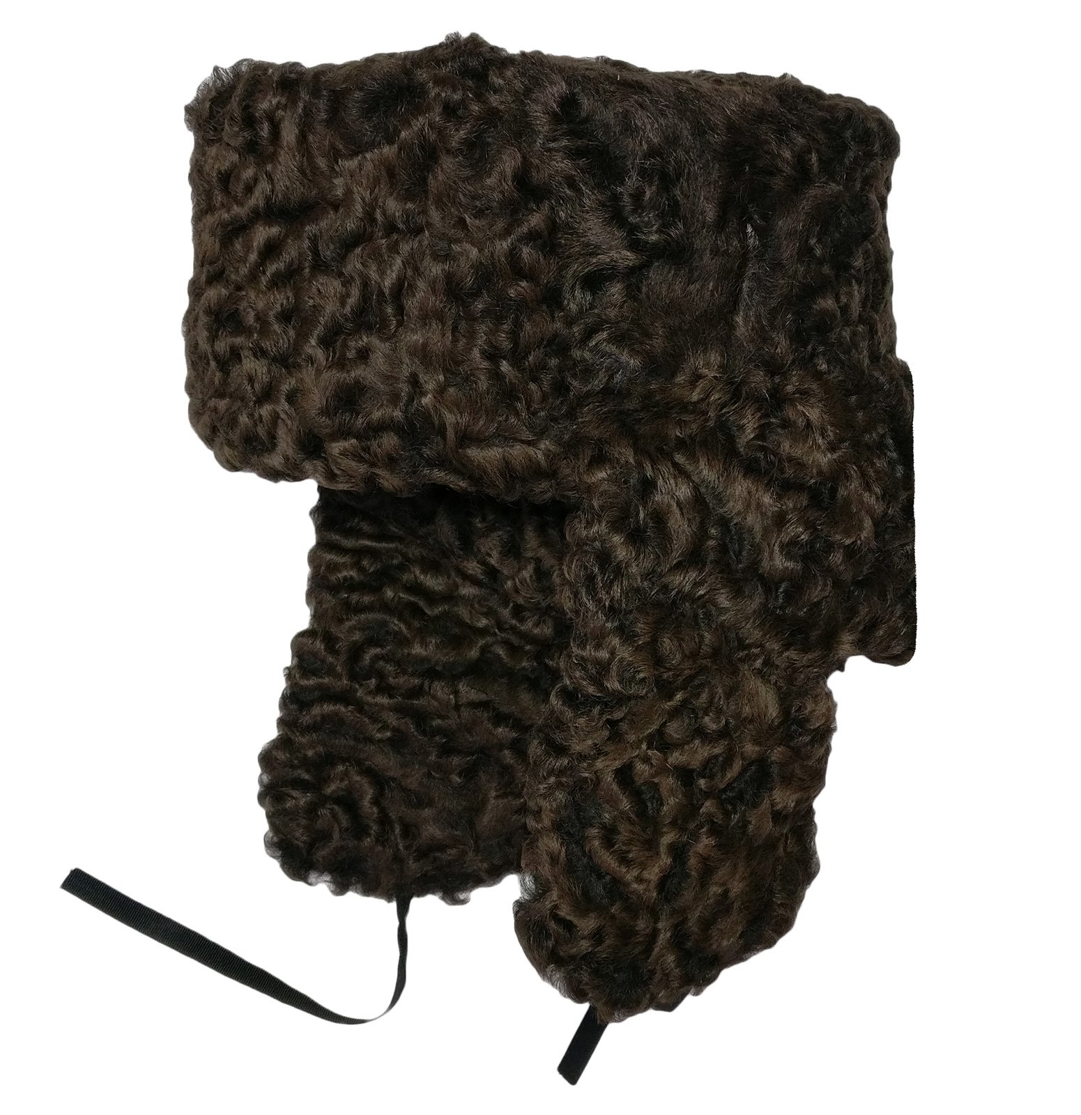 Authentic Karakul Russian Ushanka Bomber Hat - Genuine Fur Winter Hat for Men & Women - Cold Weather Military Style Ear Flap Cap - Perfect for Snowboarding, Hunting, and Arctic Adventures
