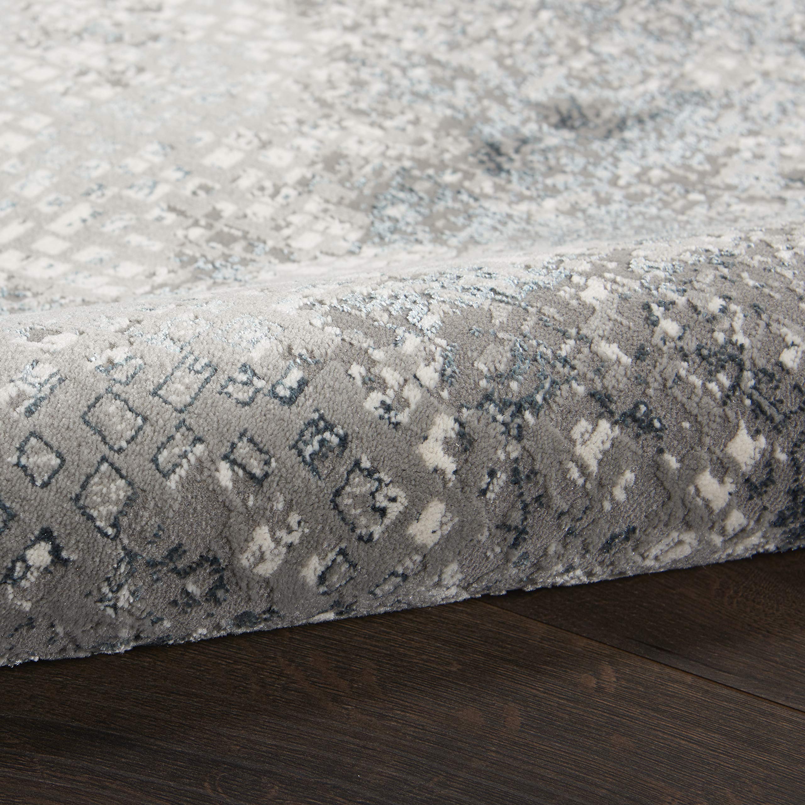 Michael Amini Nourison MA90 Uptown Abstract Grey Area Rug 5' x 7' (5'3