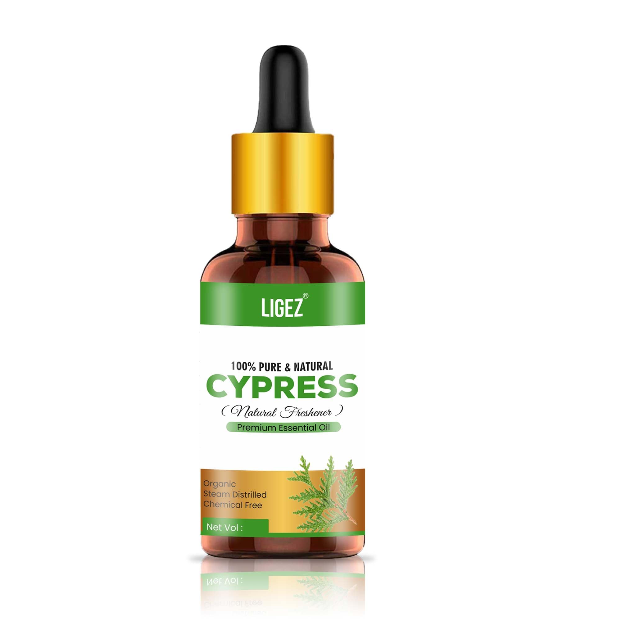 Ligez 100% Pure Cypress Essential Oil 30ml - Natural Aromatherapy for Relaxation, Stress Relief & Skin Care | Diffuser, Massage & DIY Beauty Uses