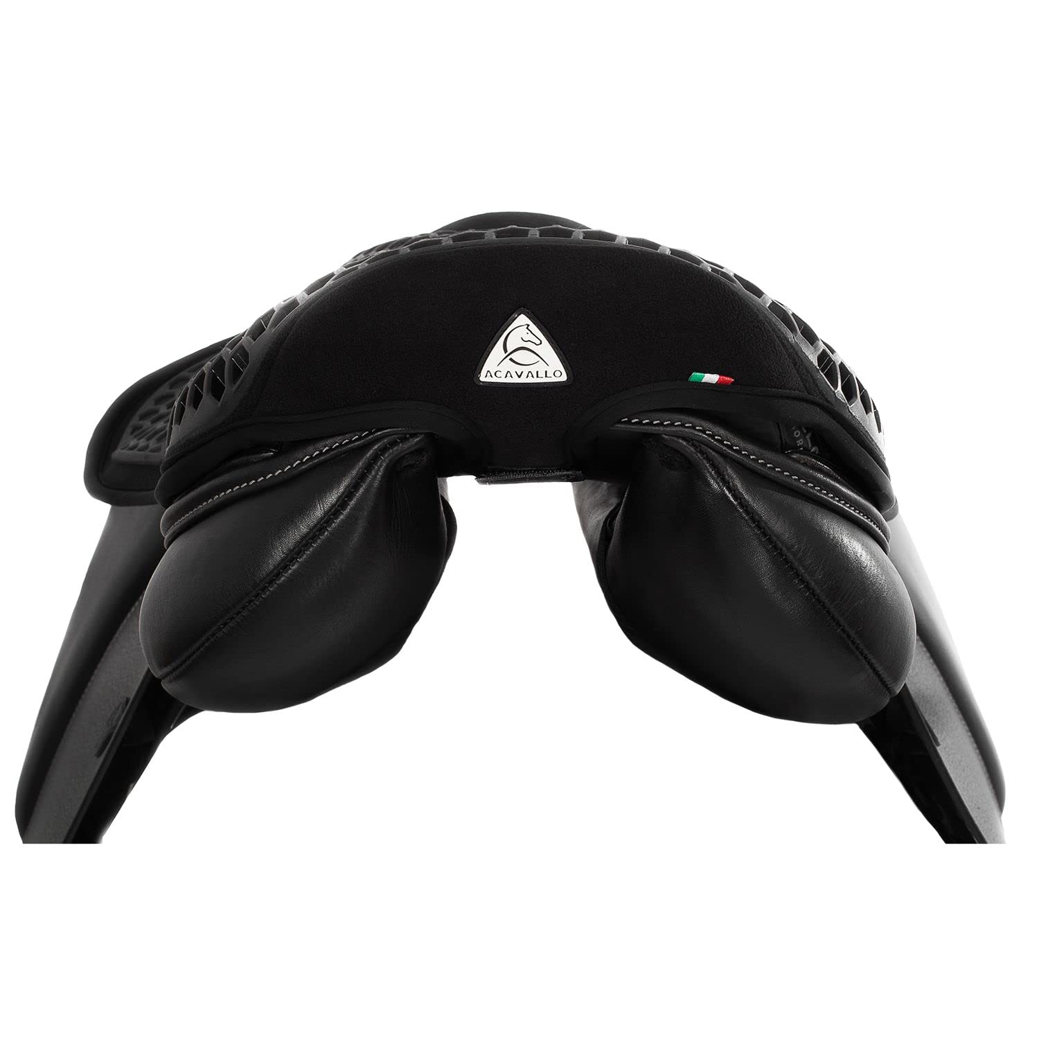 Acavallo Gel Seat Saver - 20mm Thick Orthopedic Memory Foam Cushion for Coccyx Pain Relief - Large Black Horse Riding Saddle Pad - Perfect for Equestrian, Cycling & Office Chairs