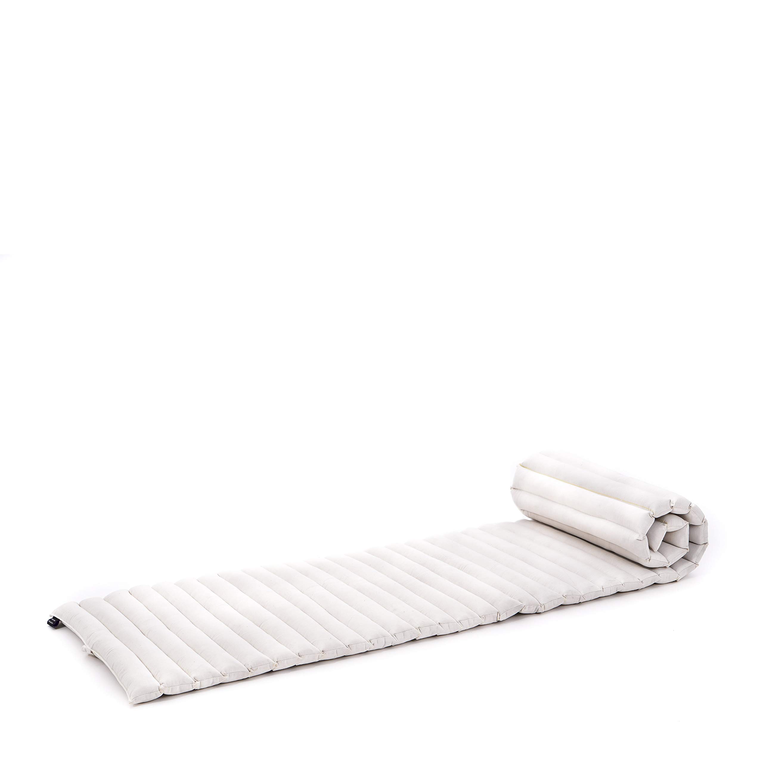 LEEWADEE Rollable Floor Mat - Eco-Friendly Kapok Filled Thai Mattress for Sleeping & Relaxation, 75