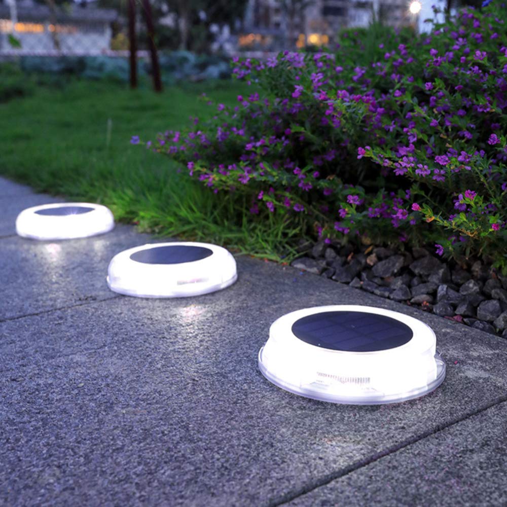 EastVita 12 LED Solar Ground Lights - Waterproof Outdoor Garden Lighting for Pathway, Yard & Patio