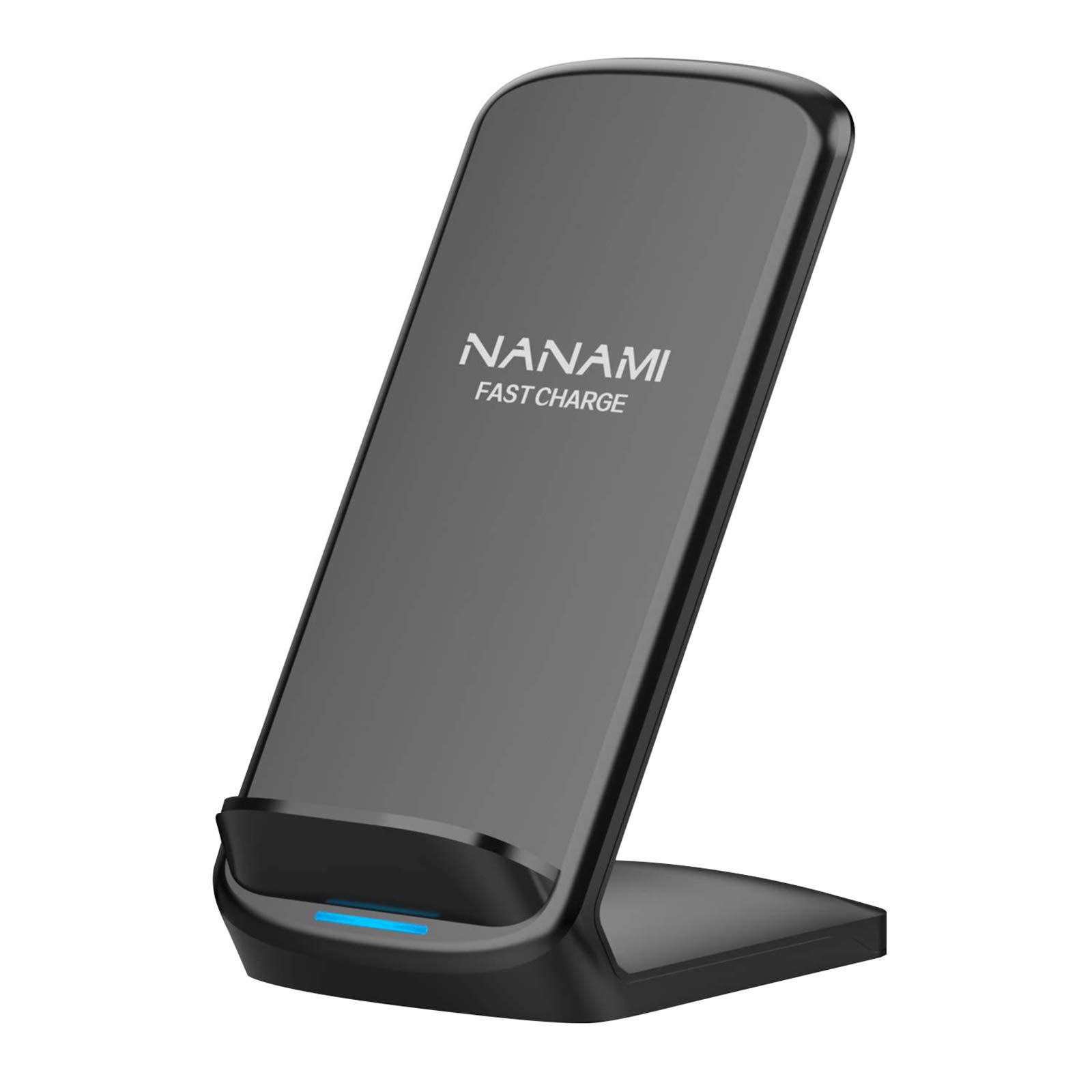 NANAMI Upgraded Fast Wireless Charger Stand - Qi-Certified 15W Fast Charging for iPhone 16/16 Plus/16 Pro/16 Pro Max/15/14/13/12 & Samsung Galaxy S24/S23/S22/S21/S20 - Perfect for Home, Office & Nightstand Charging
